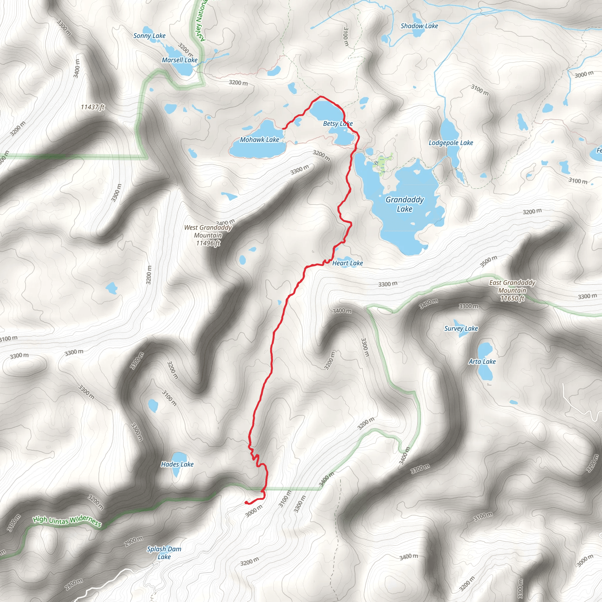 Betsy Lake and Mohawk Lake via Hades Rocky Sea Pass Trail | Duchesne