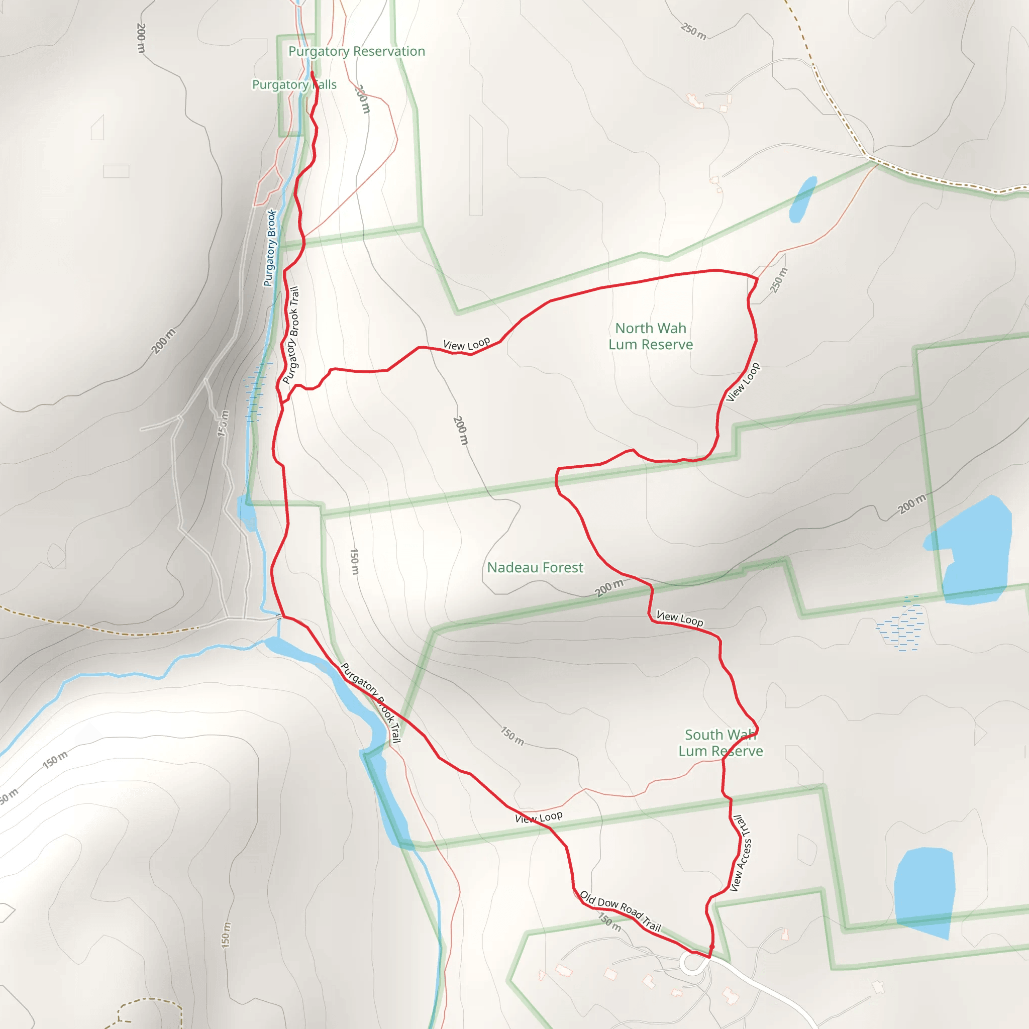 Purgatory Brook Loop Trail mobile static map