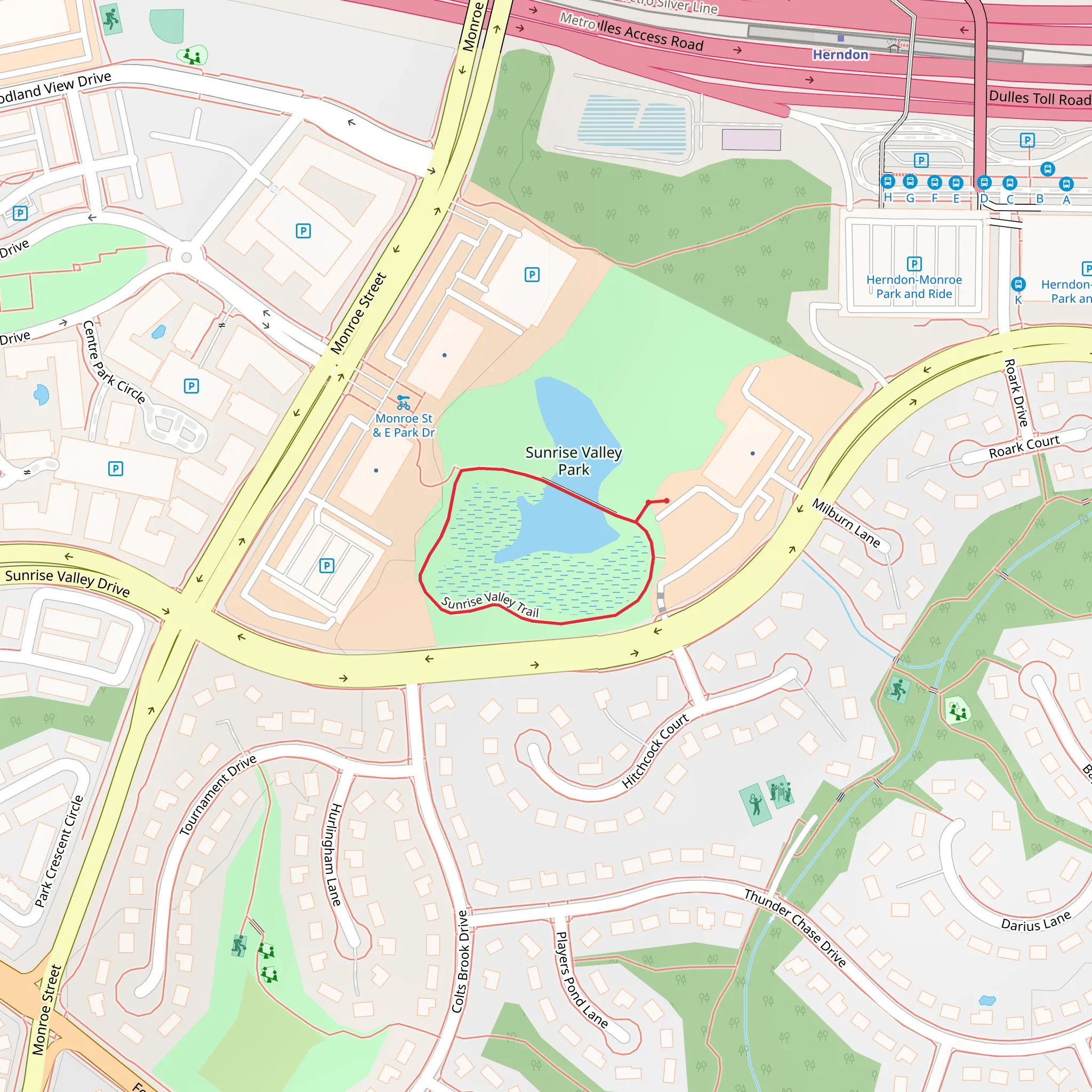 Sunrise Valley Drive Nature Loop mobile static map