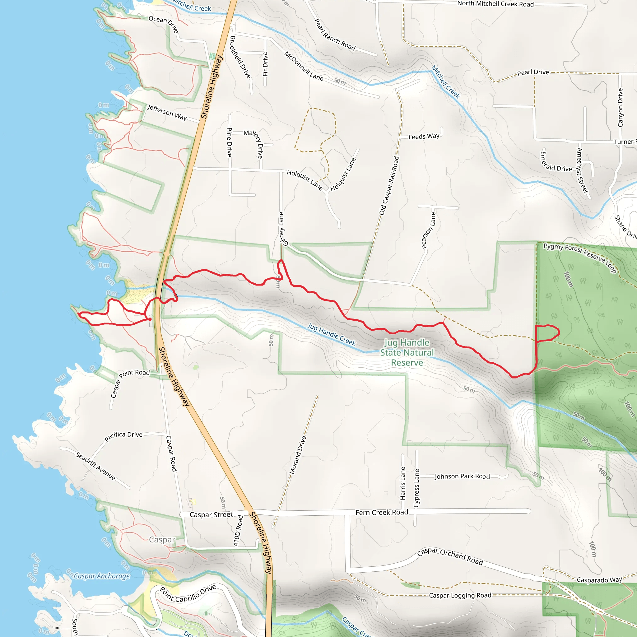 Ecological Staircase Trail mobile static map