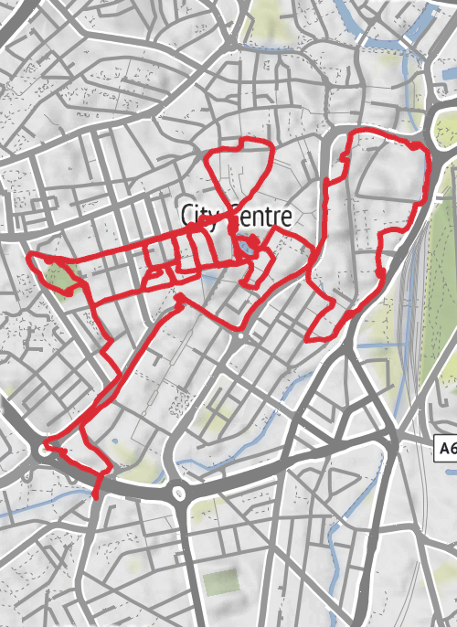 Hike from Sheffield mobile static map