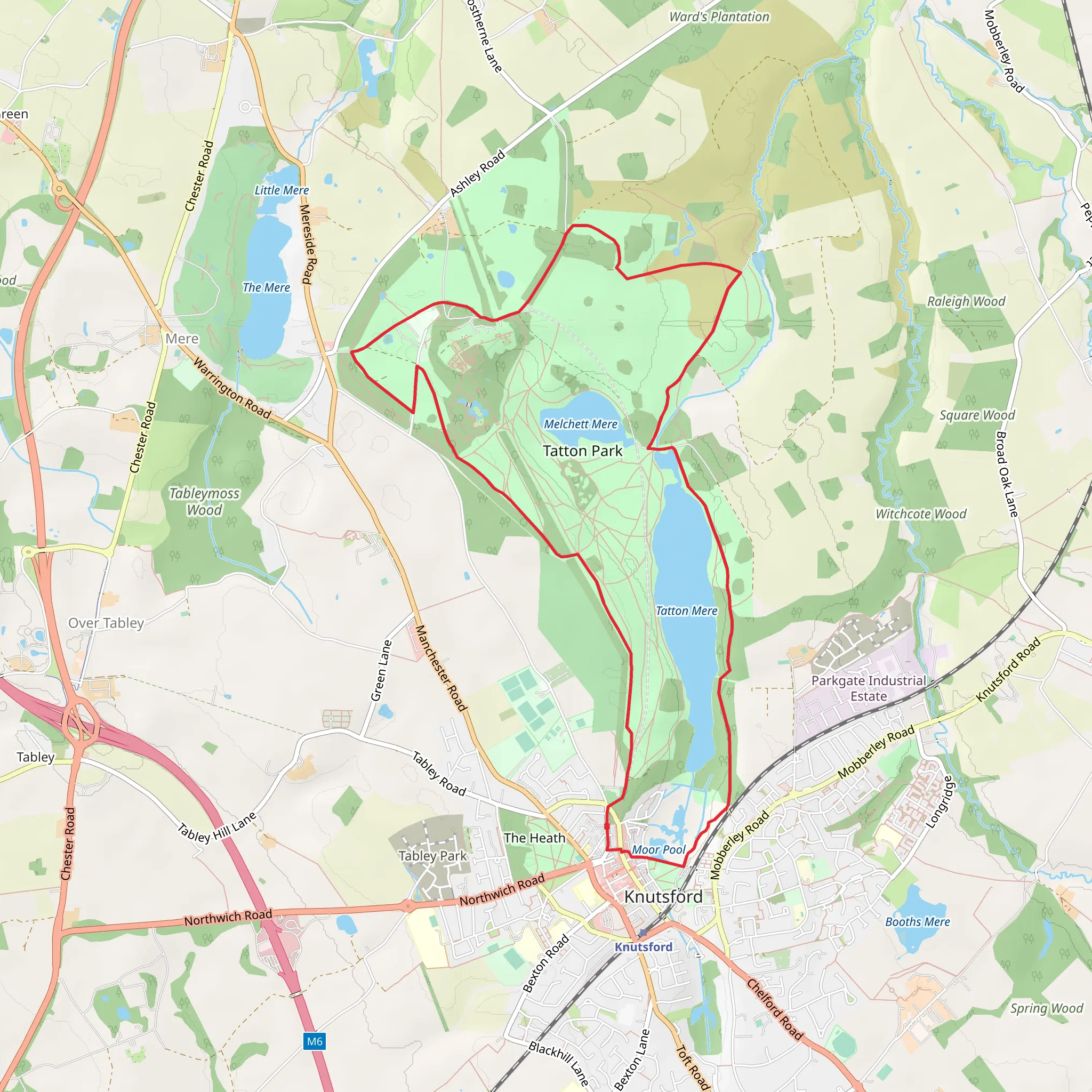 Tatton Park National Trust Loop mobile static map