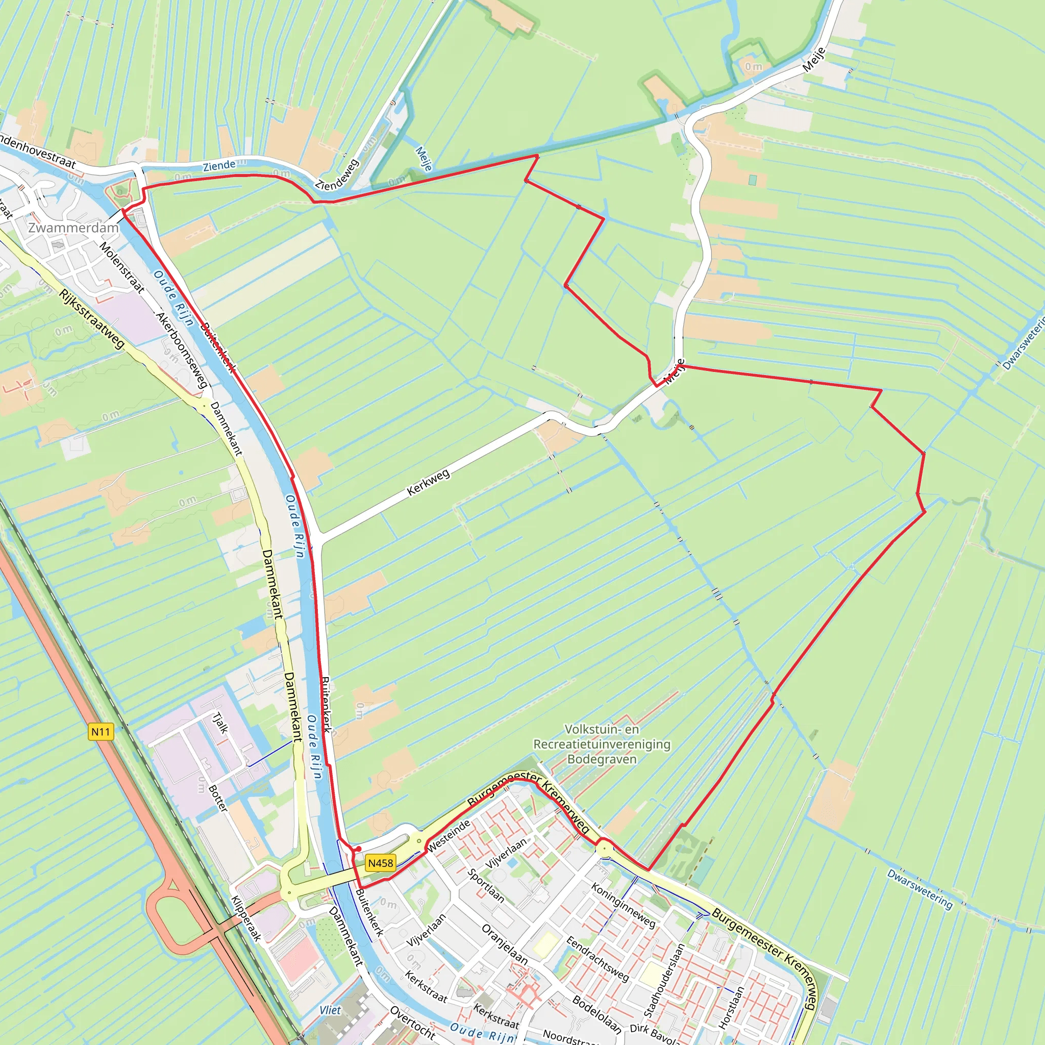 Zwammerdam Loop mobile static map