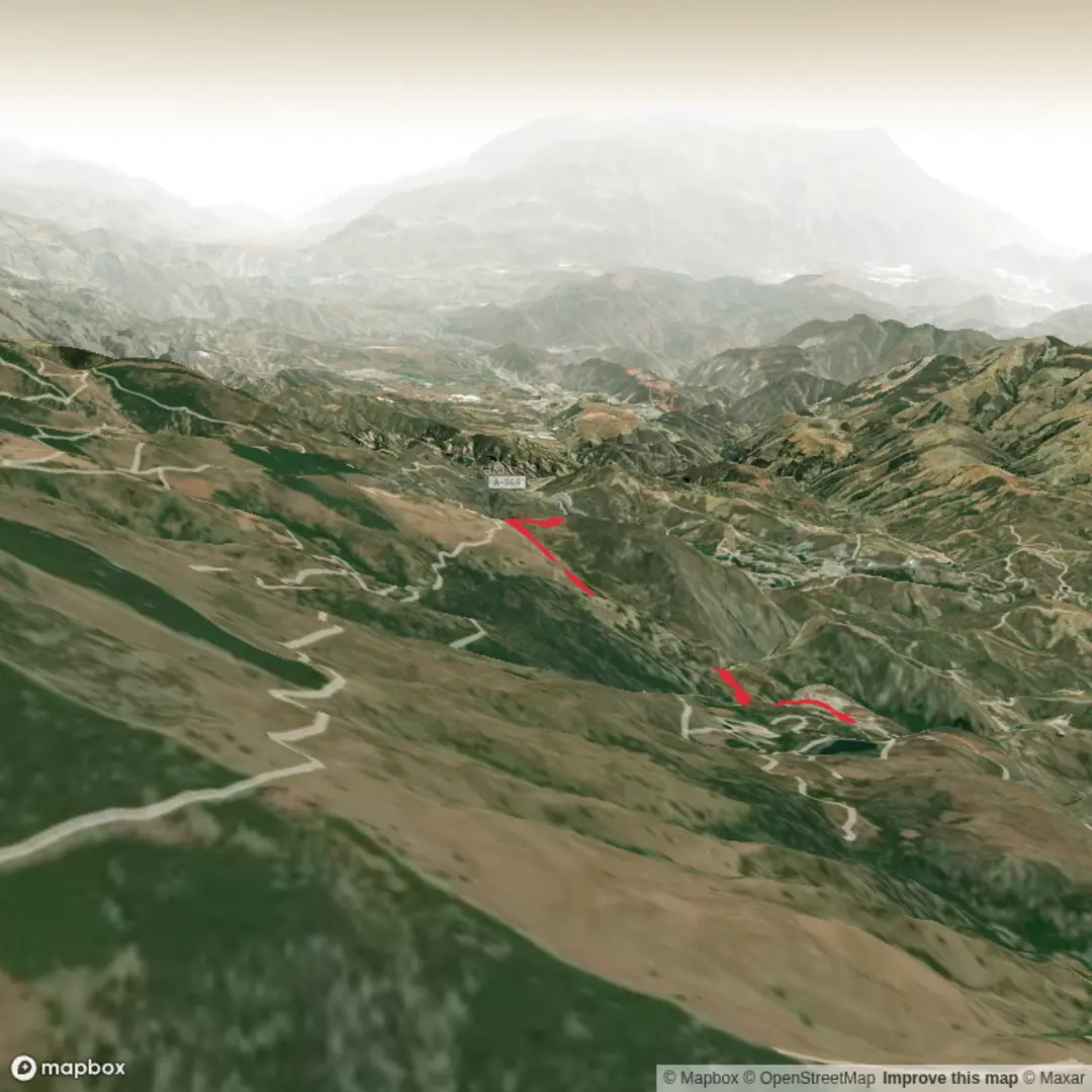 An image depicting the trail Juviles to Cádiar via Cueva de los Pobres and its surrounding area.