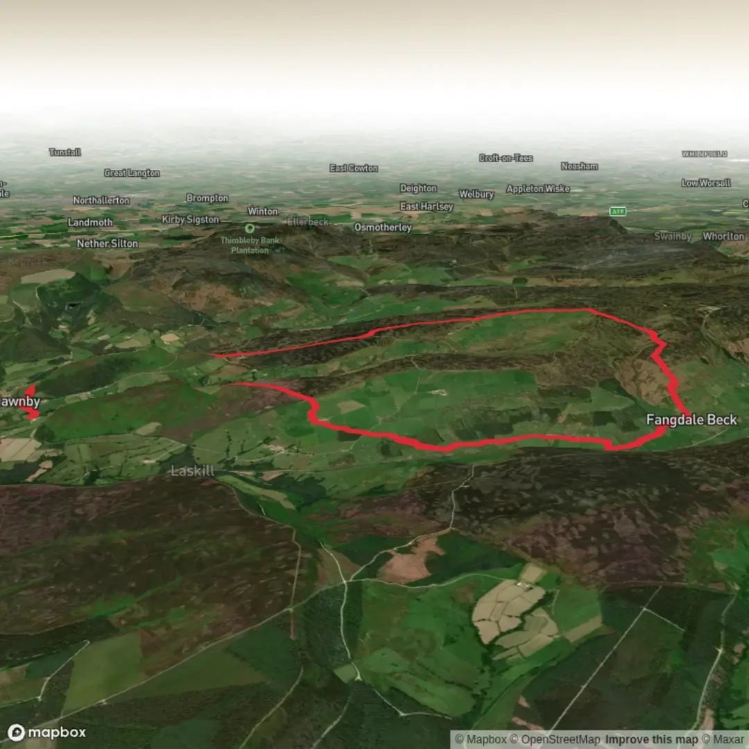 An image depicting the trail Blisdale, Sour Milk Hills and Round Hill Loop and its surrounding area.