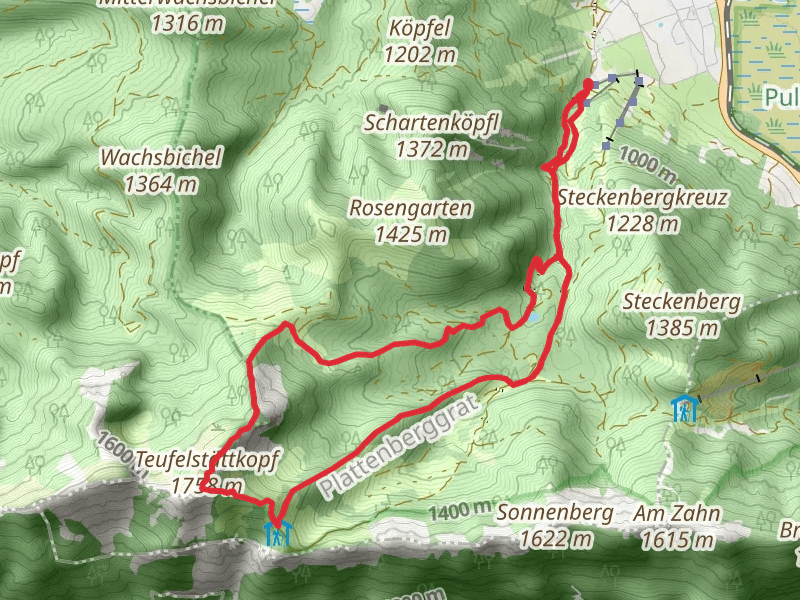 Teufelstättkopf Loop via Maximiliansweg