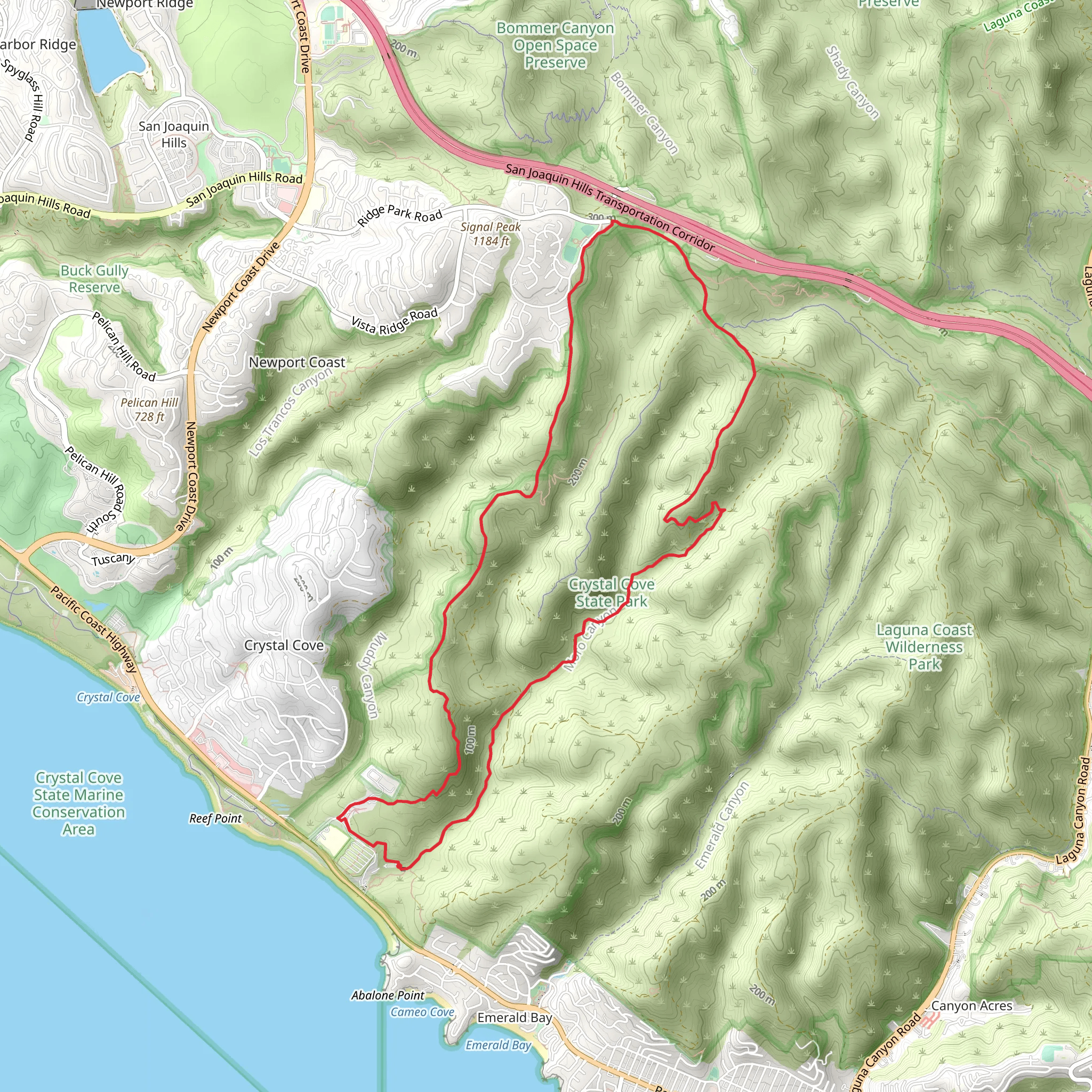 No Name Ridge and Moro Canyon Loop Trail mobile static map
