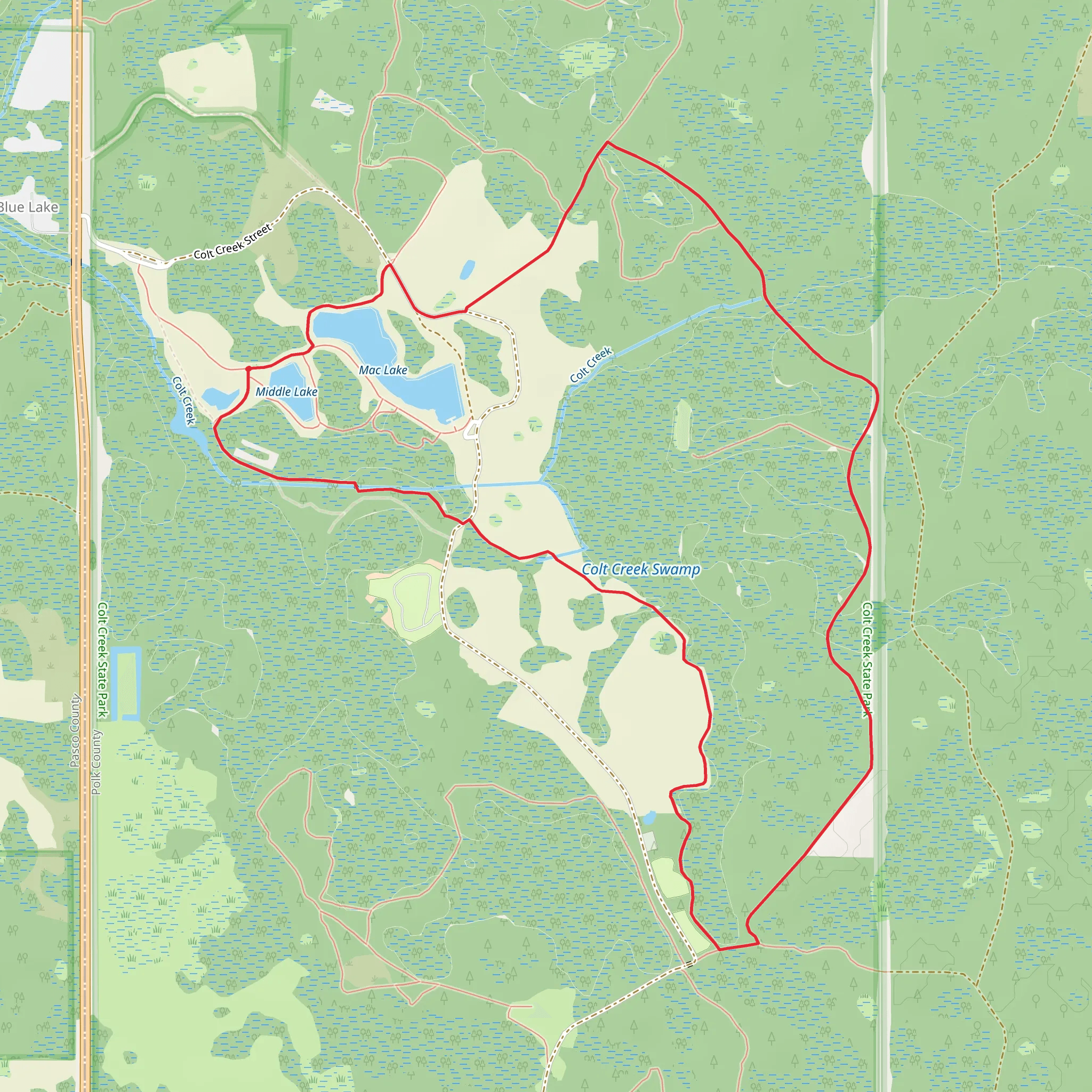 Flatwoods -Orange Loop Trail mobile static map