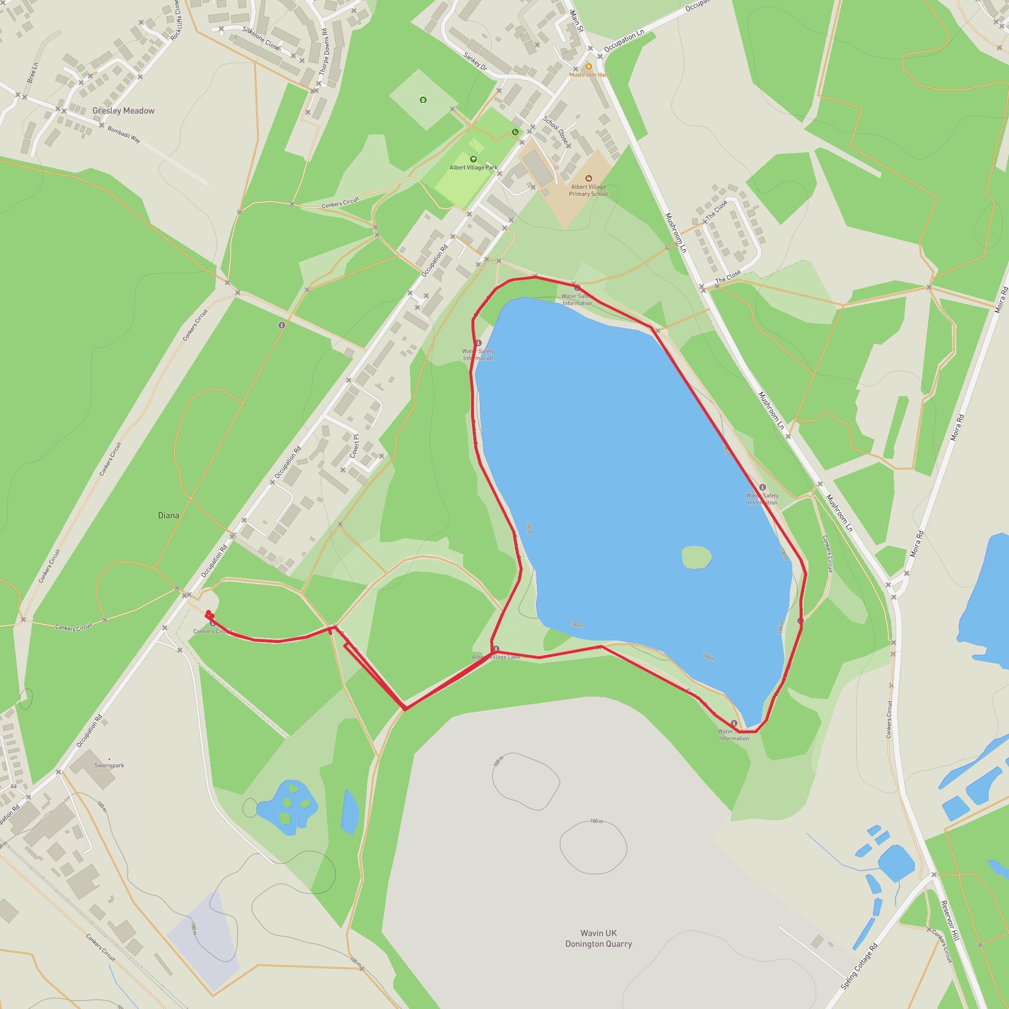 Albert Village Lake Walk mobile static map