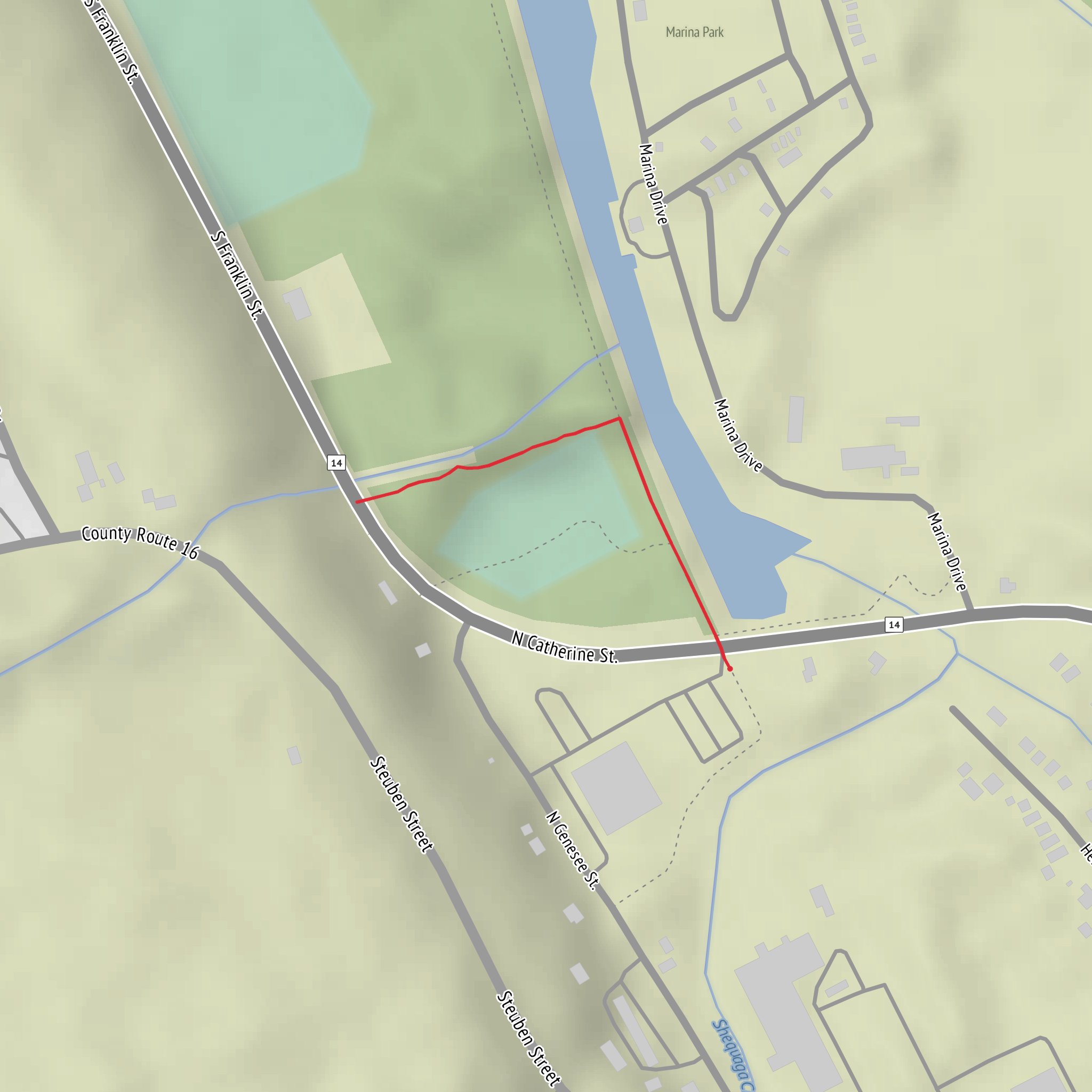 Aunt Sarah's Falls mobile static map