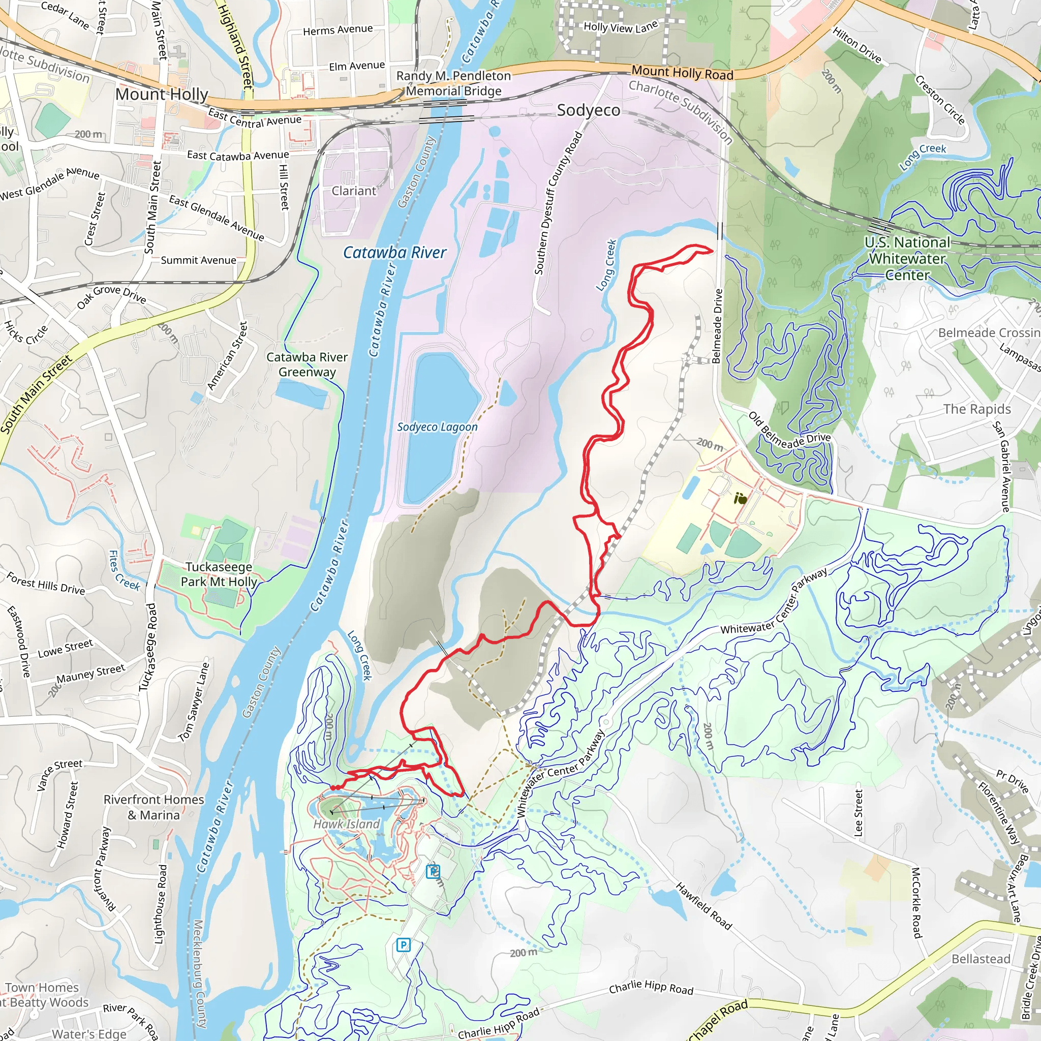 Figure 8 and Carolina Thread Loop Trail mobile static map