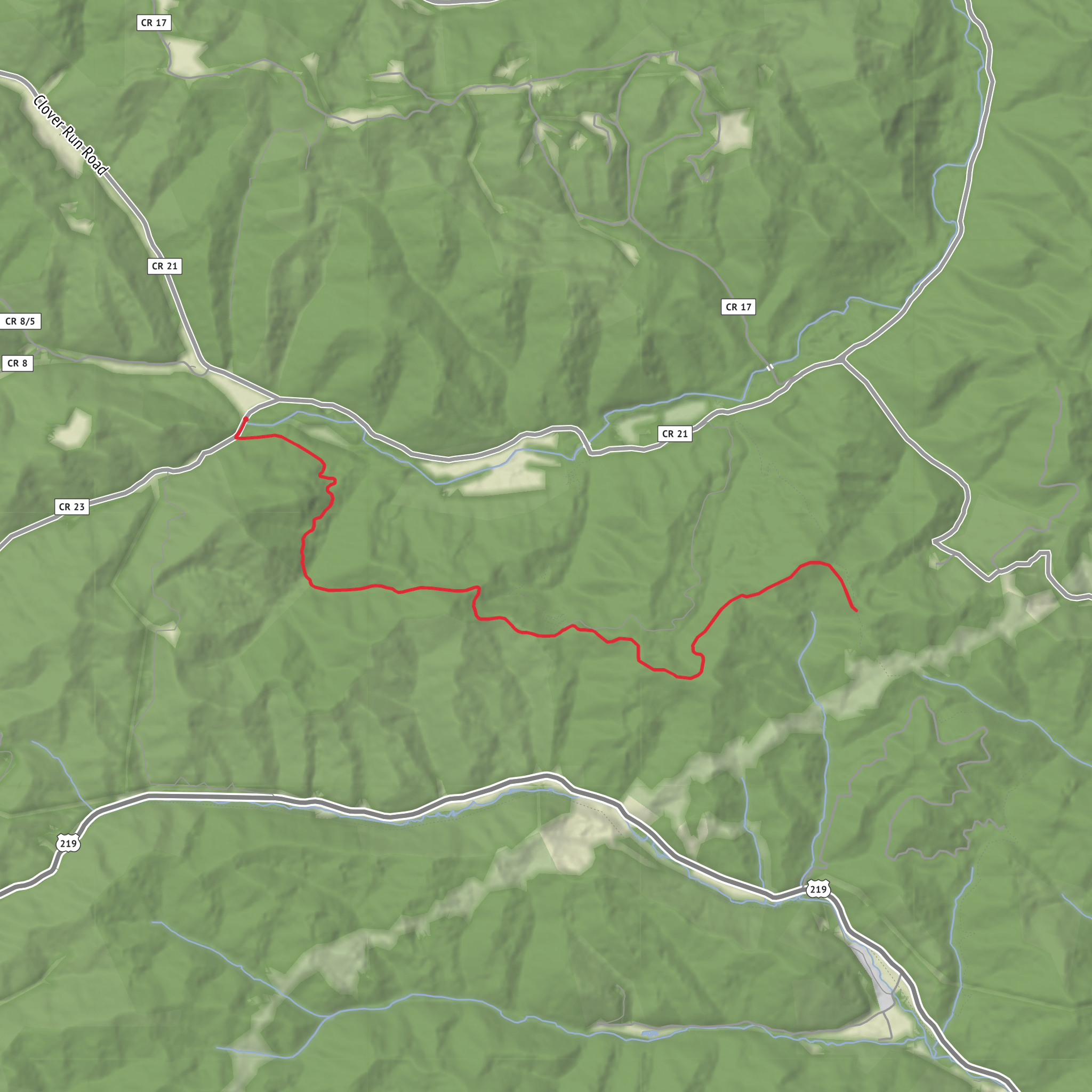 Pheasant Mountain Trail mobile static map