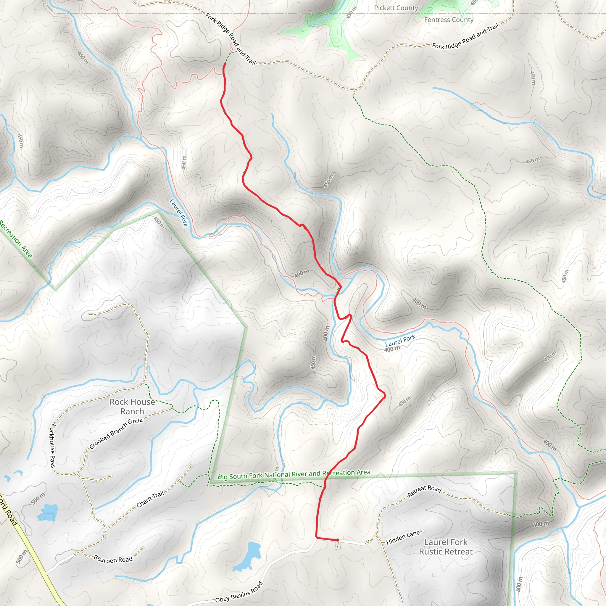 Yellow Cliff Trail mobile static map