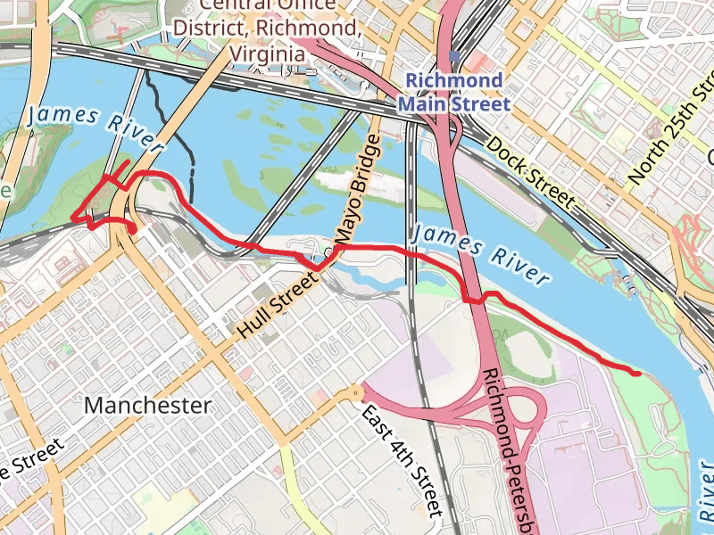 Old Manchester Bridge Path and Richmond Slave Trail