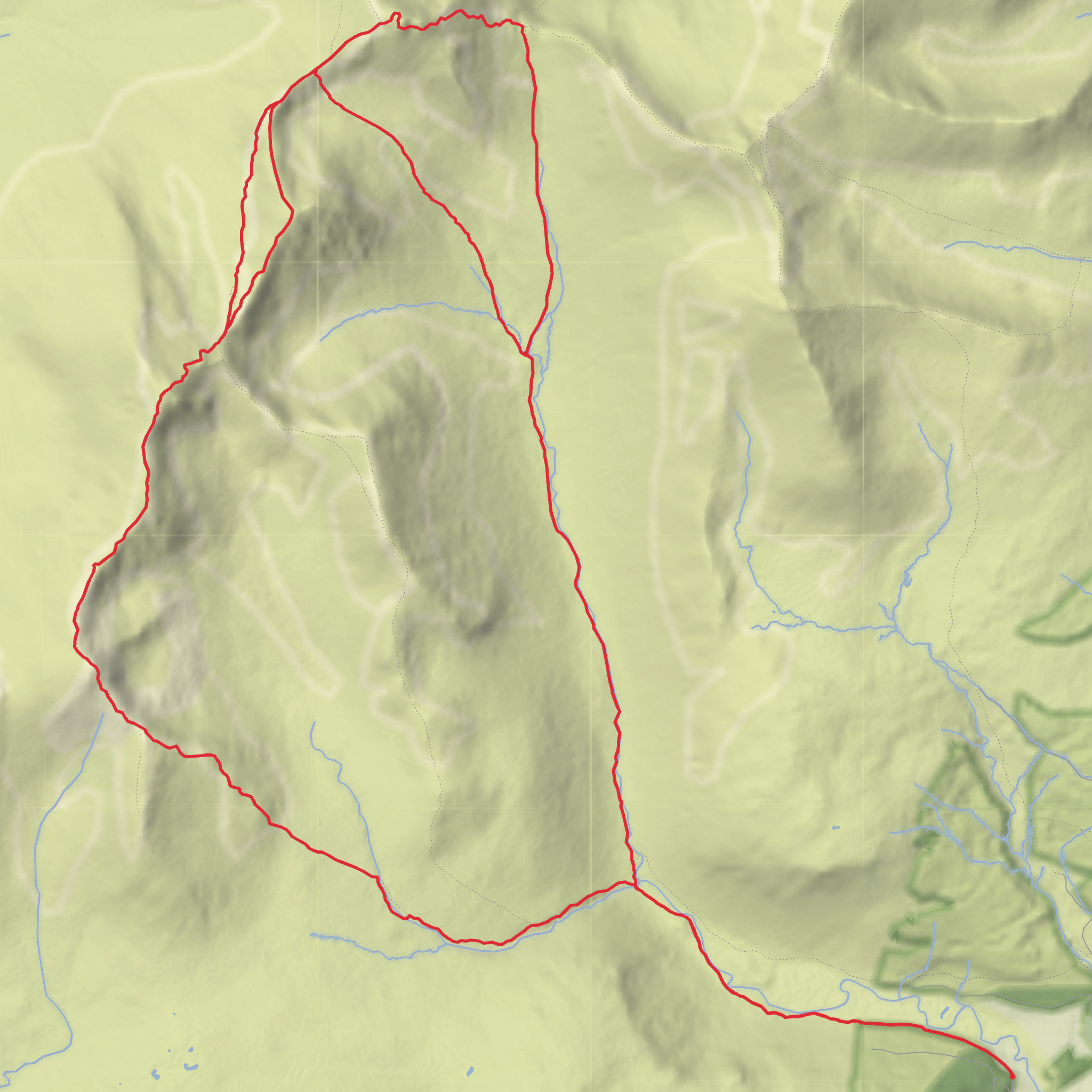 Beinn Nuis, Beinn Tarsuinn, Cir Mhor and Glen Rosa Loop mobile static map