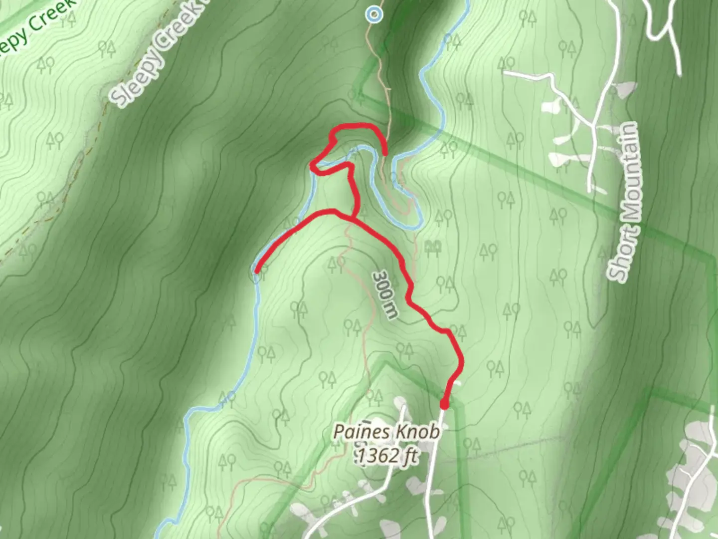 An image depicting the trail Maverick and Tuscarora Trail and its surrounding area.