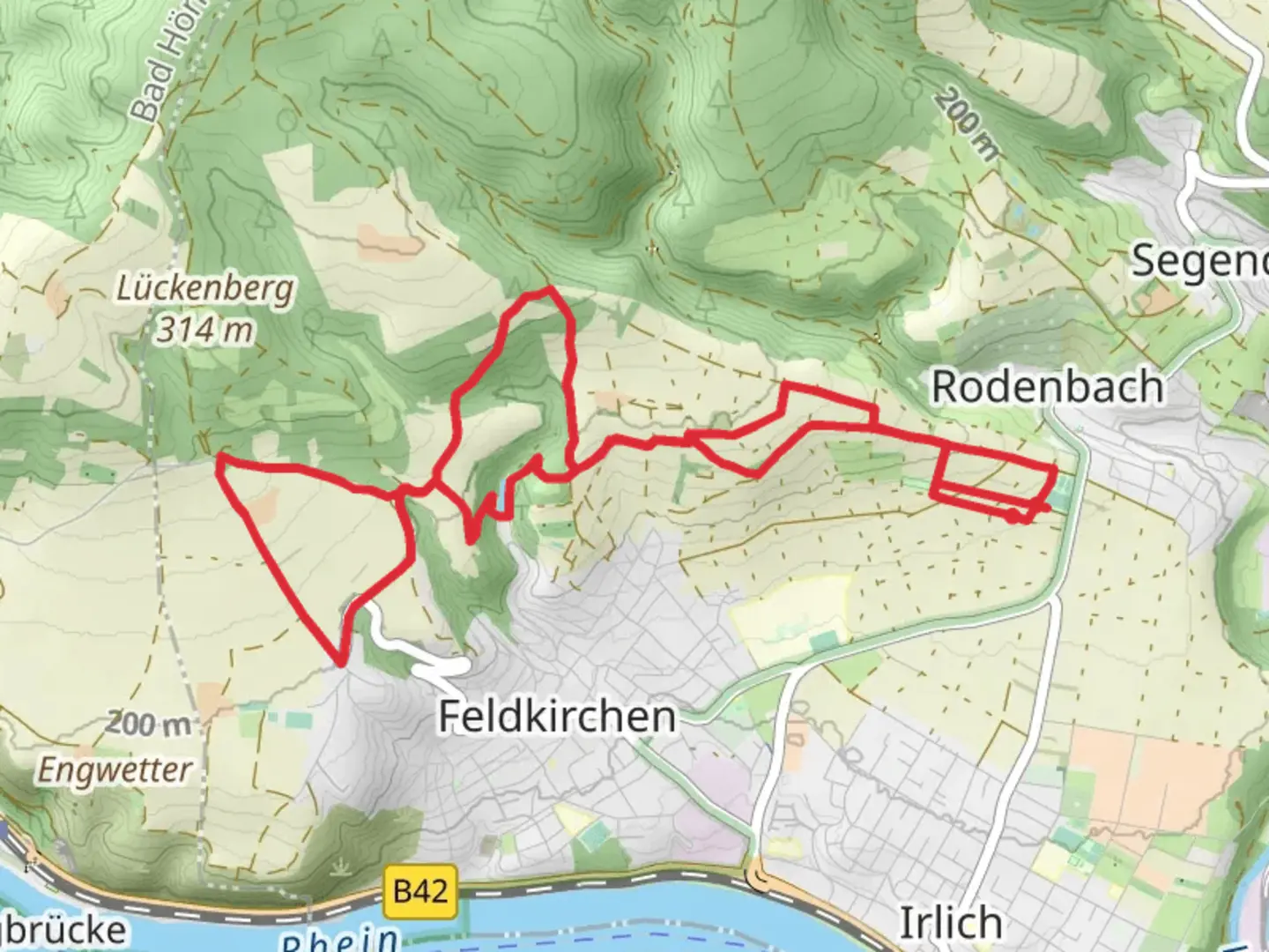 An image depicting the trail Deichstadtweg and its surrounding area.