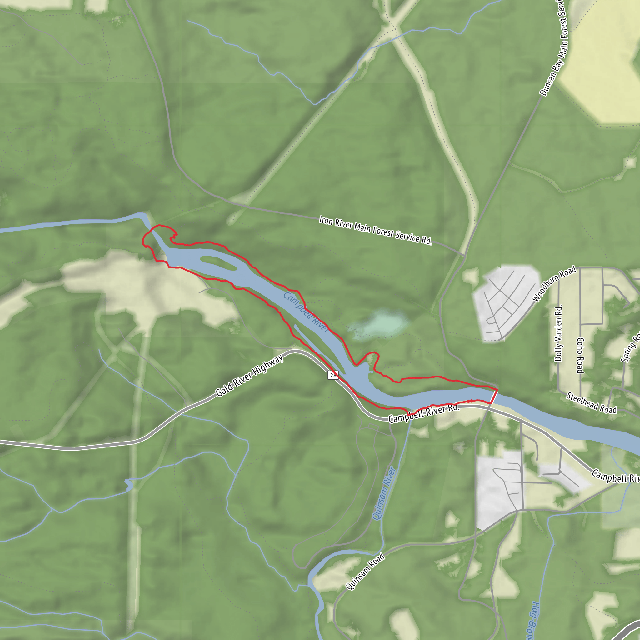 Campbell River Circular mobile static map