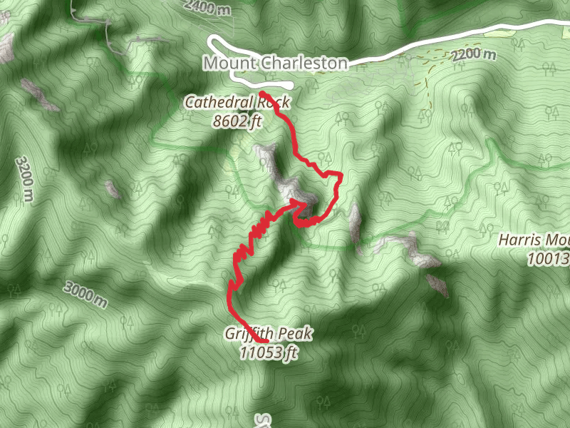 Griffith Peak via Charleston Peak Trail South Loop