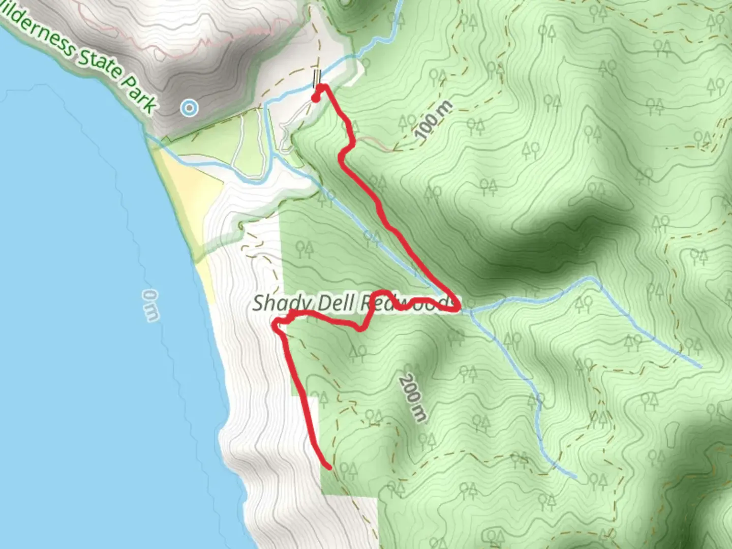 An image depicting the trail Peter Douglas Trail and its surrounding area.