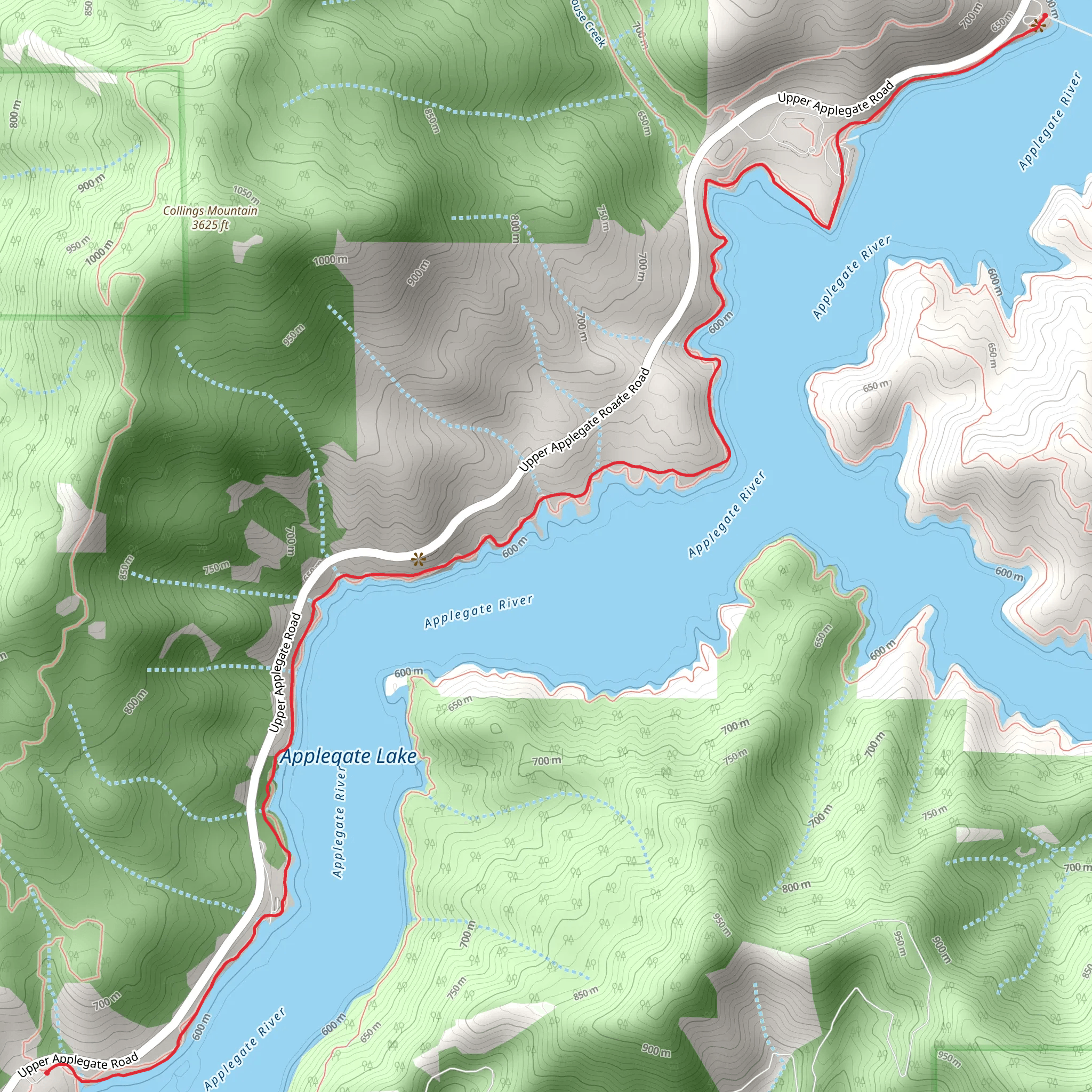 Da-ku-be-te-de Trail mobile static map