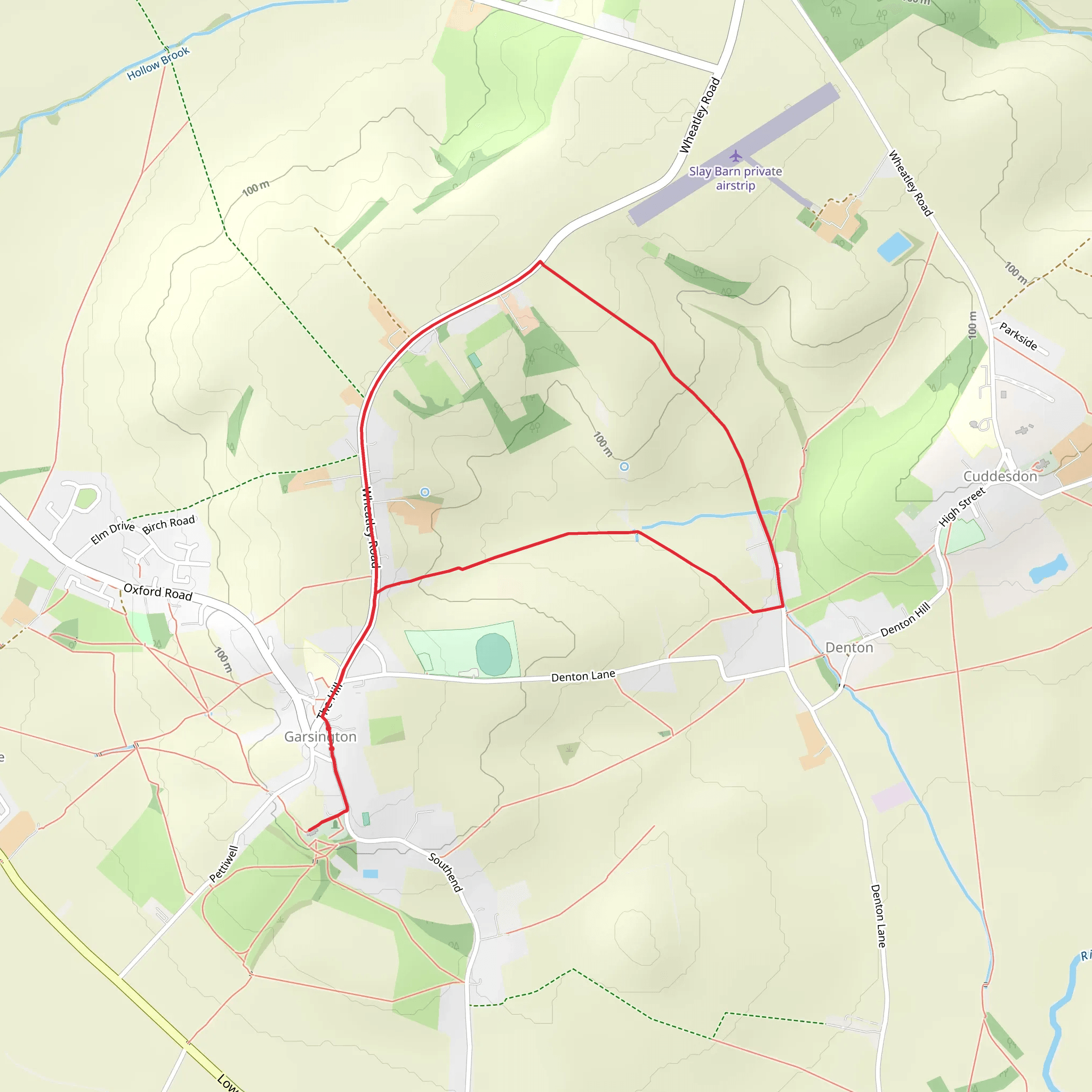 Garsington and Boundary Farm Loop mobile static map