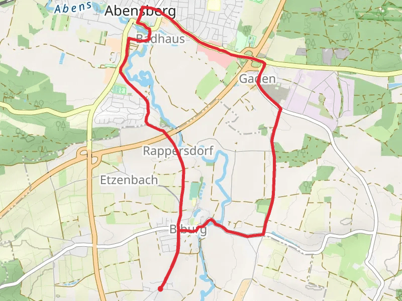 Wanderroute via Nova and Straubinger Strasse
