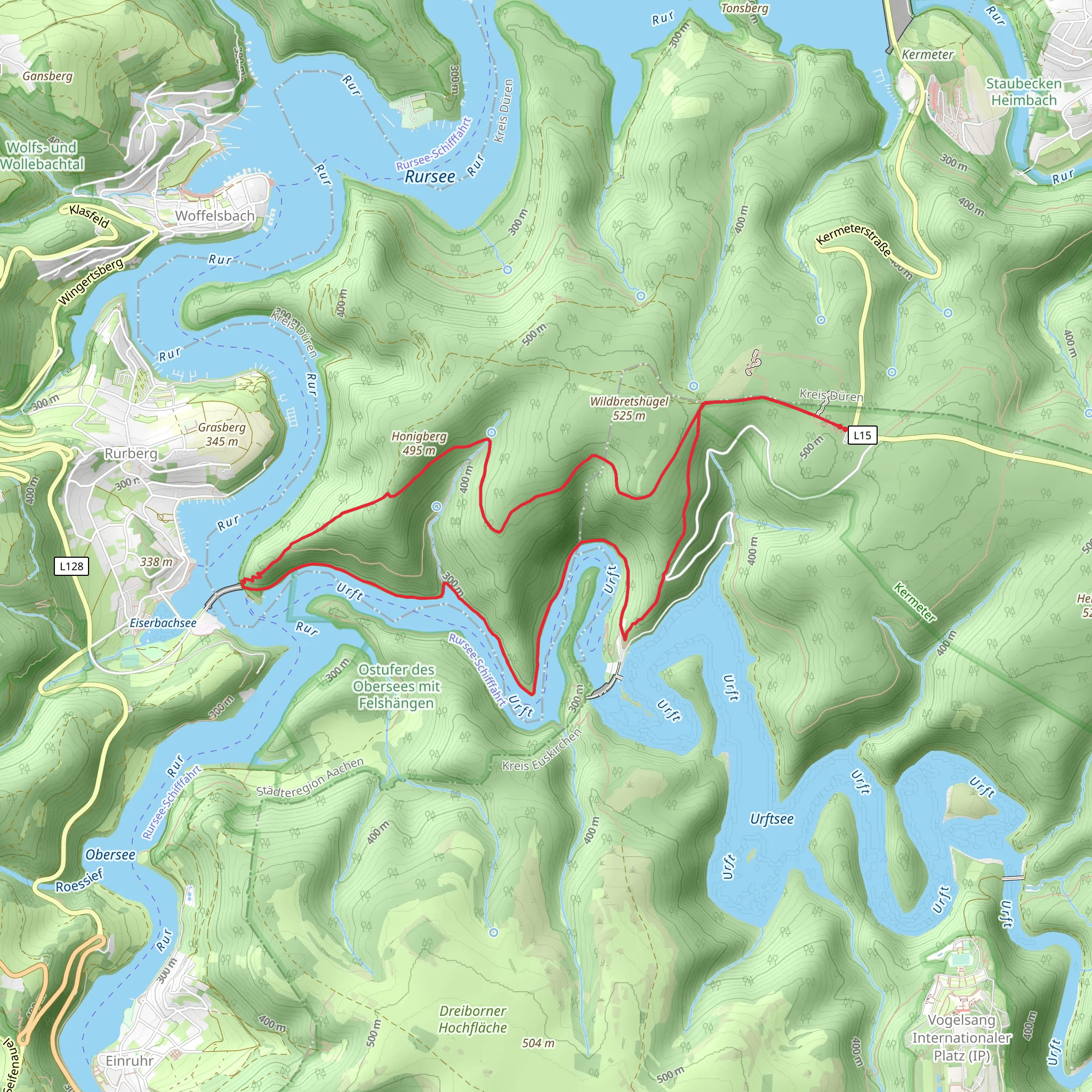 Blick auf Urftsee Scenic Loop - Obersee mobile static map