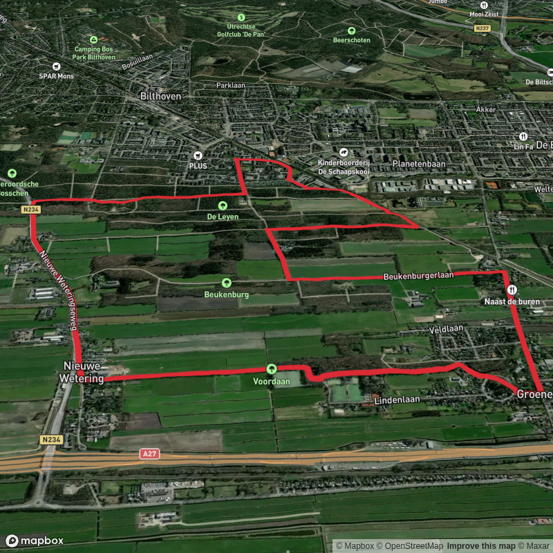 De Leijen via Groenekan en Verder