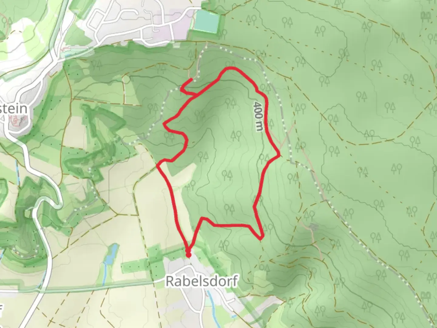 An image depicting the trail Geissstein Loop and its surrounding area.