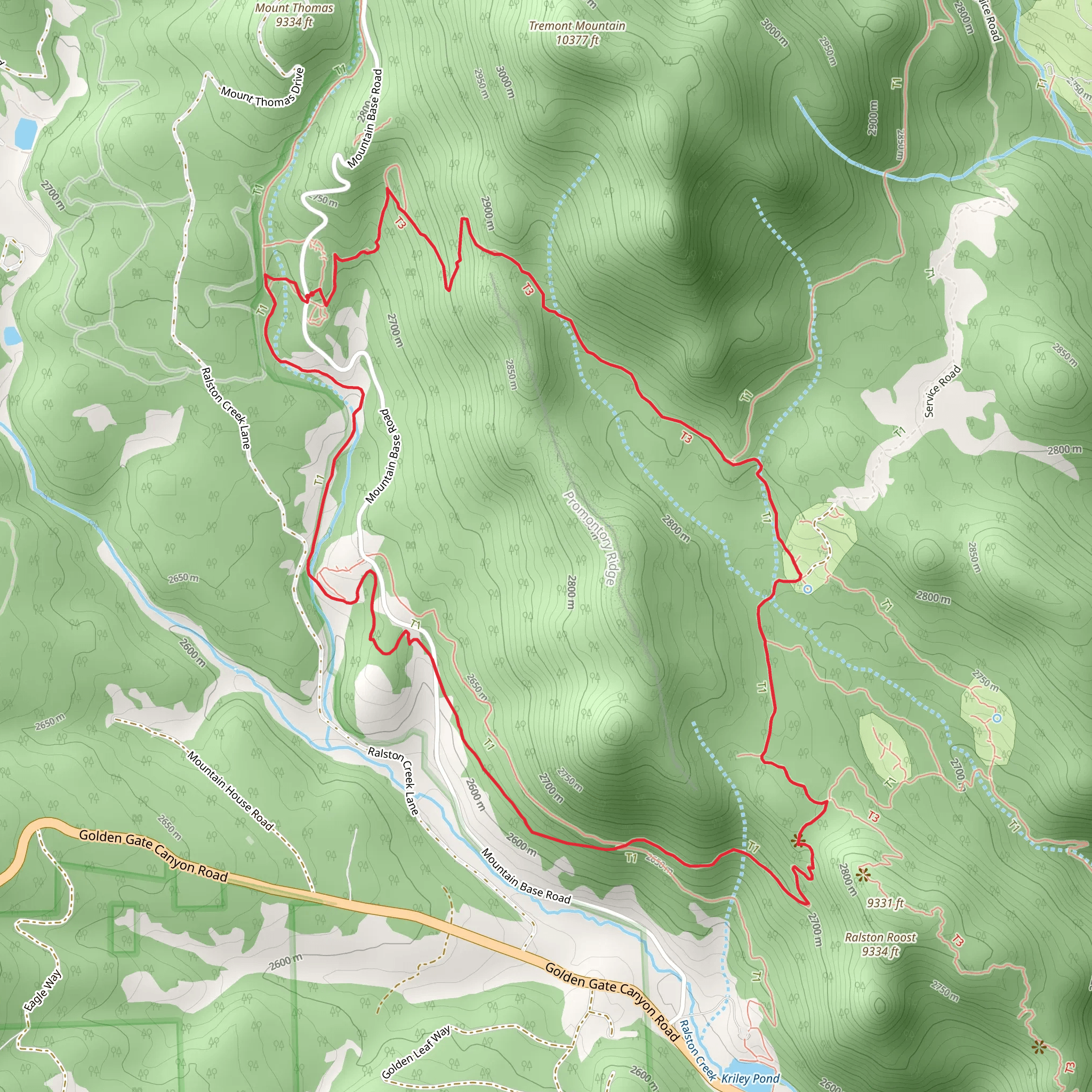 Coyote Trail and Mule Deer Loop Trail mobile static map