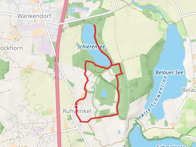 Fuhlensee und Umgebung and Schierensee Loop