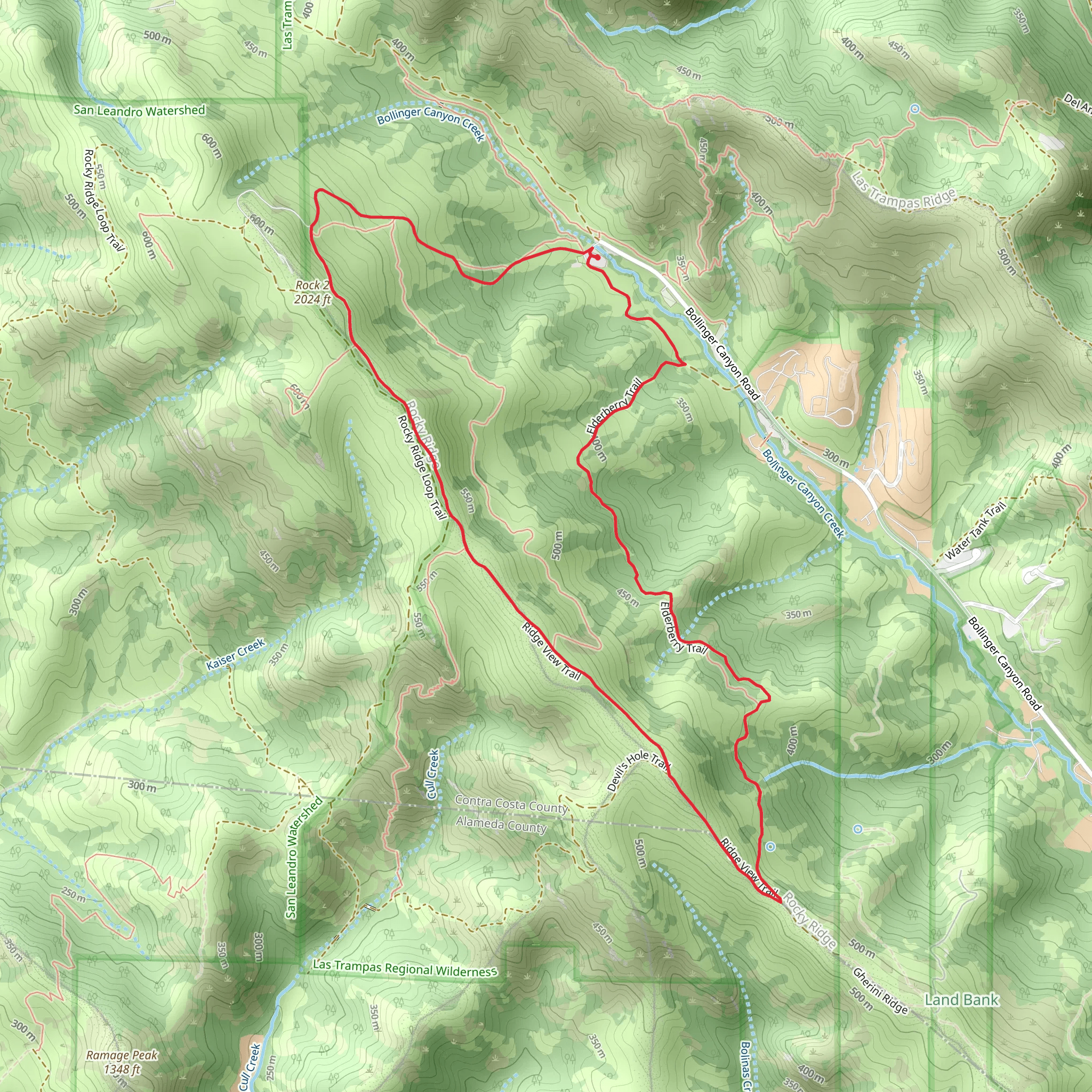Rocky Ridge View Loop Trail mobile static map