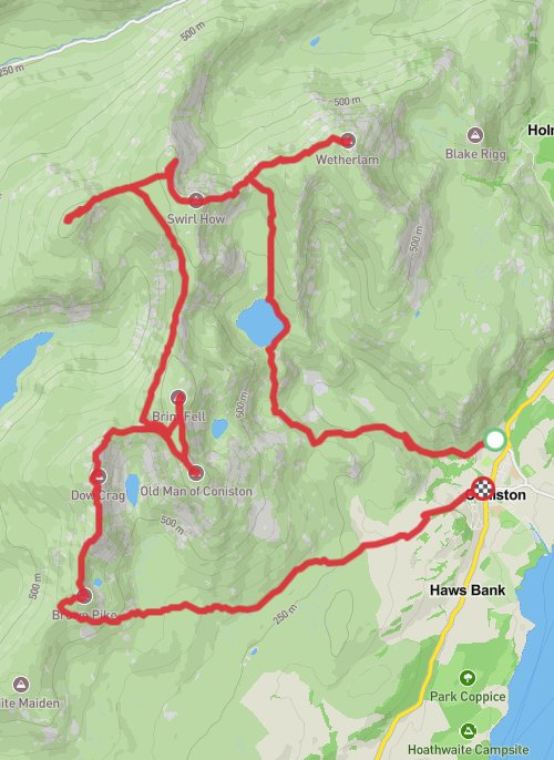 South Lakeland Hiking mobile static map