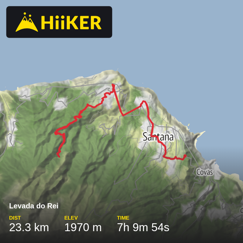 A map preview of the recording Levada do Rei.