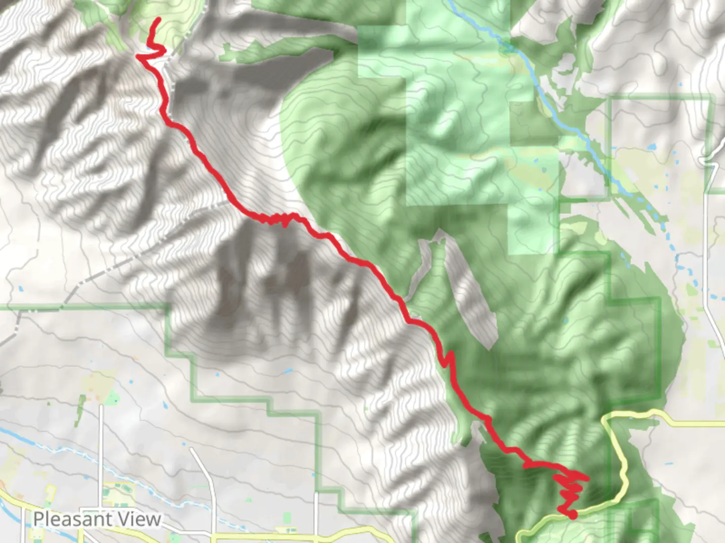 An image depicting the trail Ben Lomond via Skyline North Trail and its surrounding area.