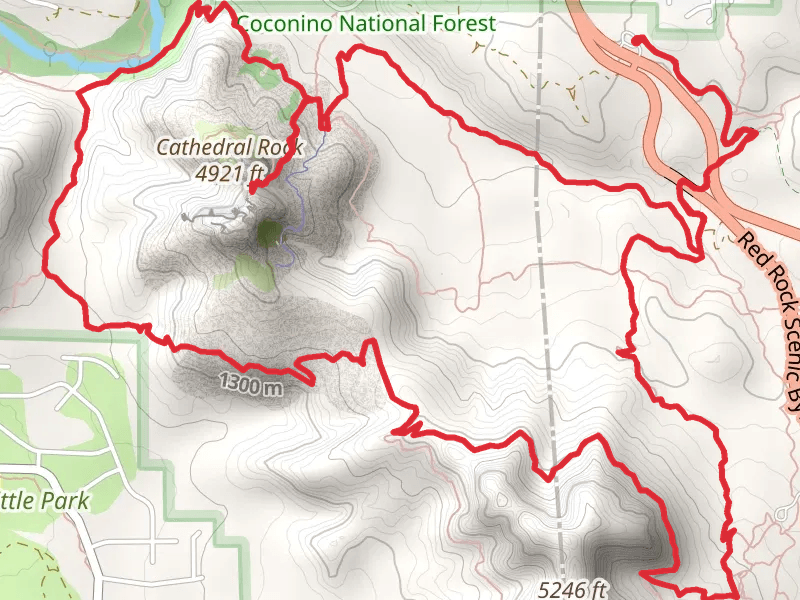 Cathedral Rock - Hiline Loop Trail