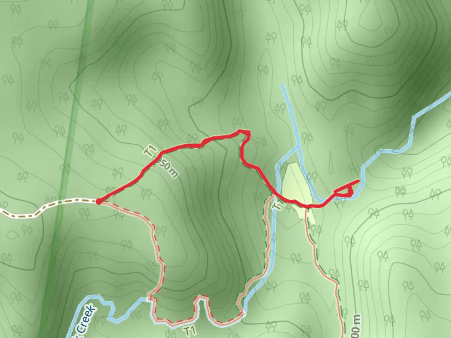 An image depicting the trail Deep Pass Short Walk and its surrounding area.