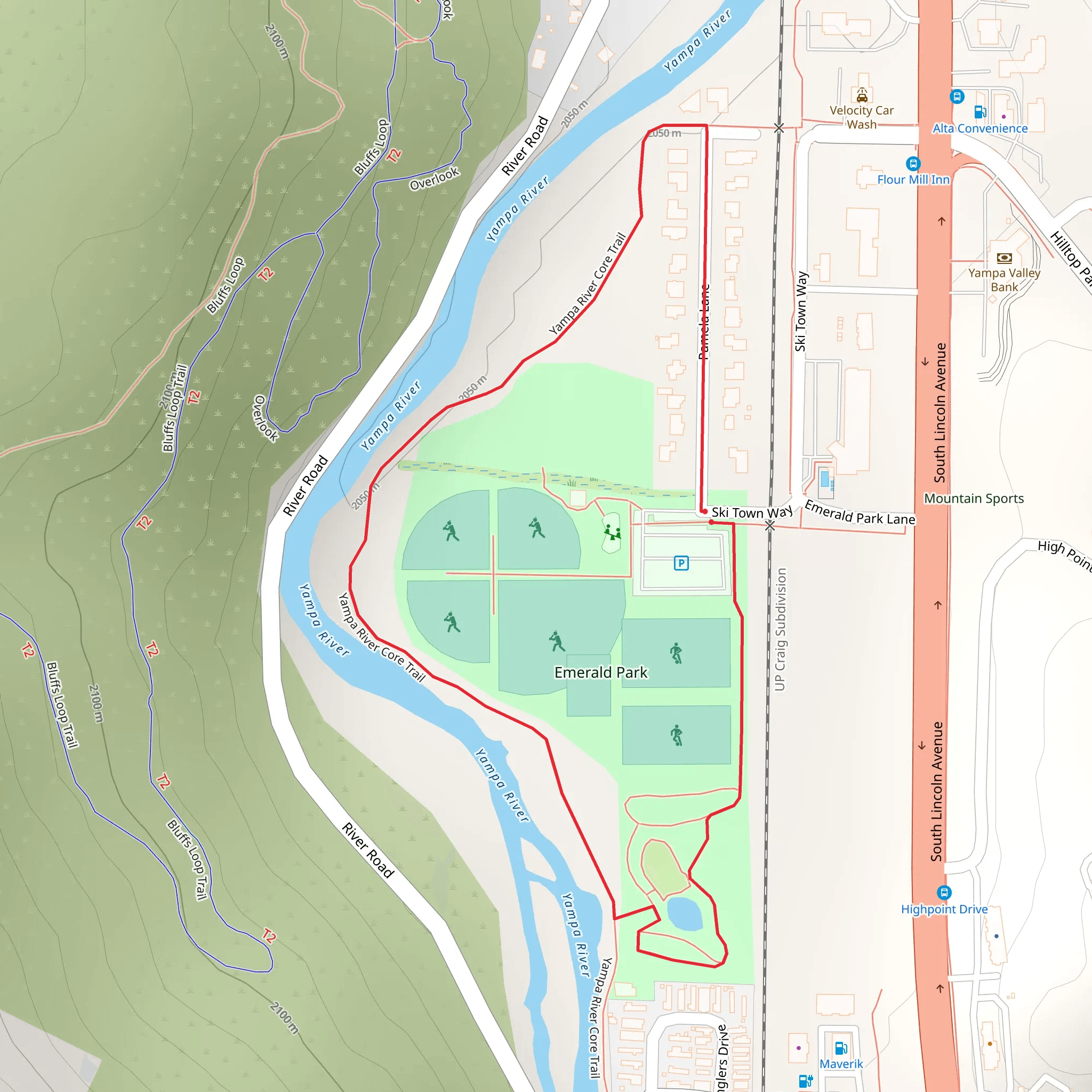 Emerald Park Loop mobile static map