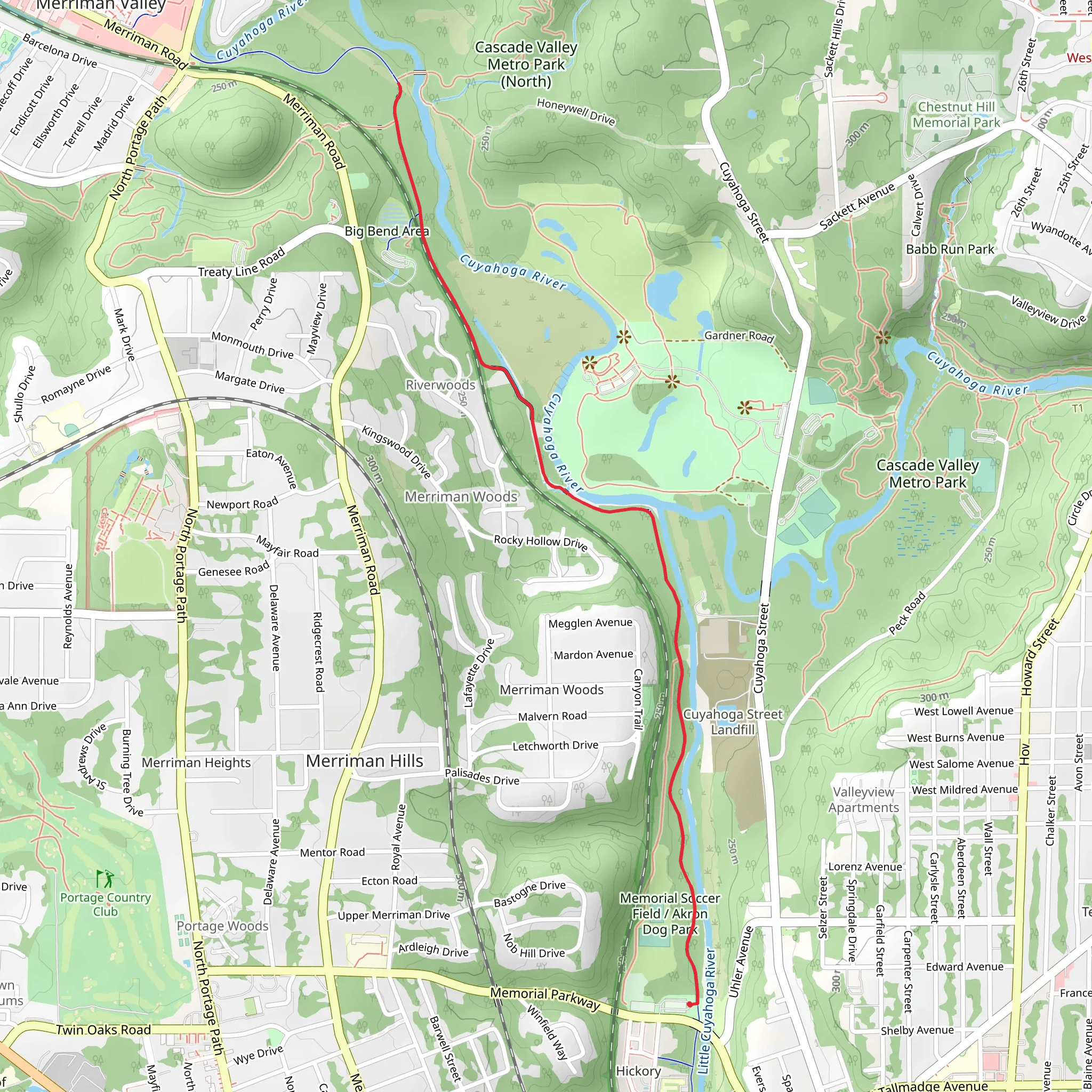 Buckeye Trail - Merriman Hills mobile static map