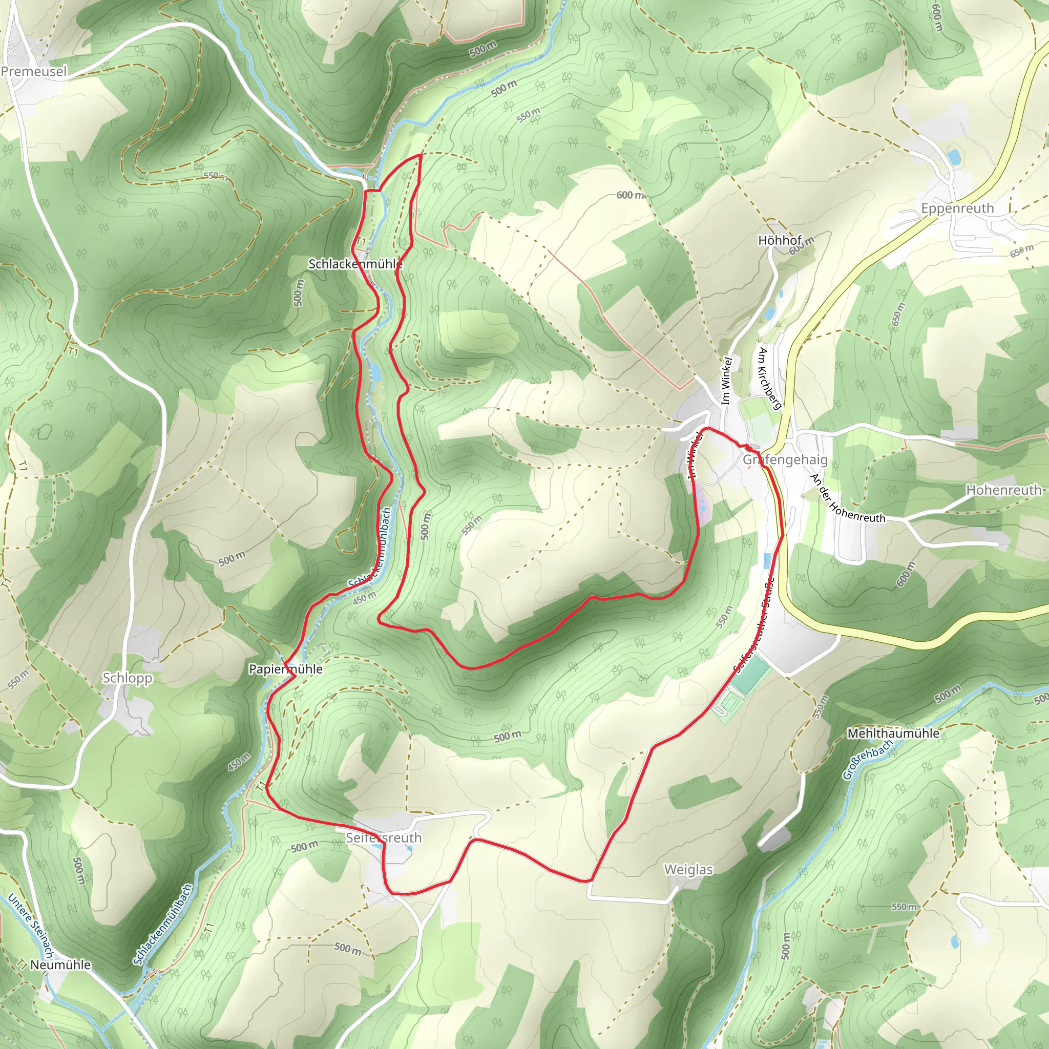 Schlackenmuehl Weg KU mobile static map