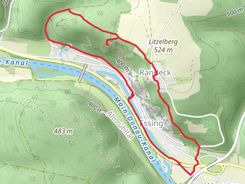 Essing Blick Loop via Rundweg Essing 4