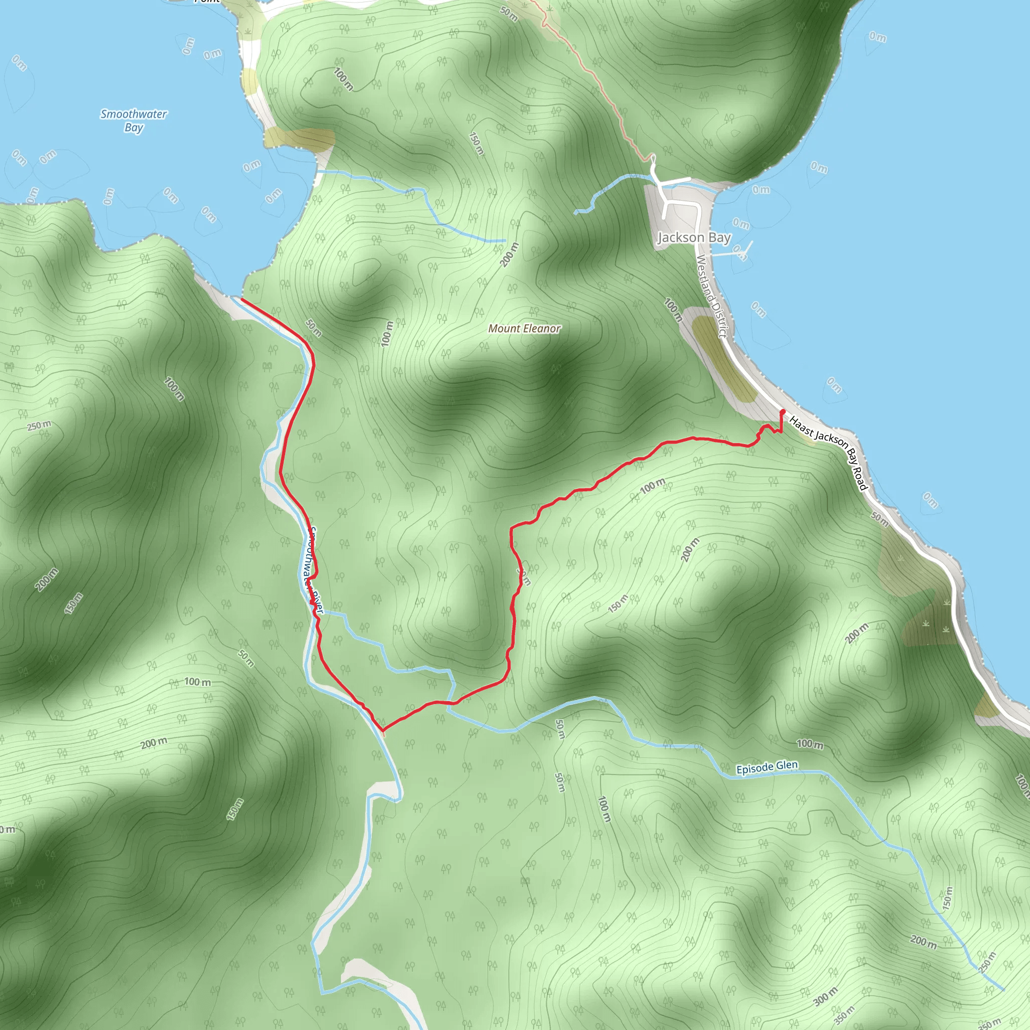 Smoothwater Bay Track mobile static map