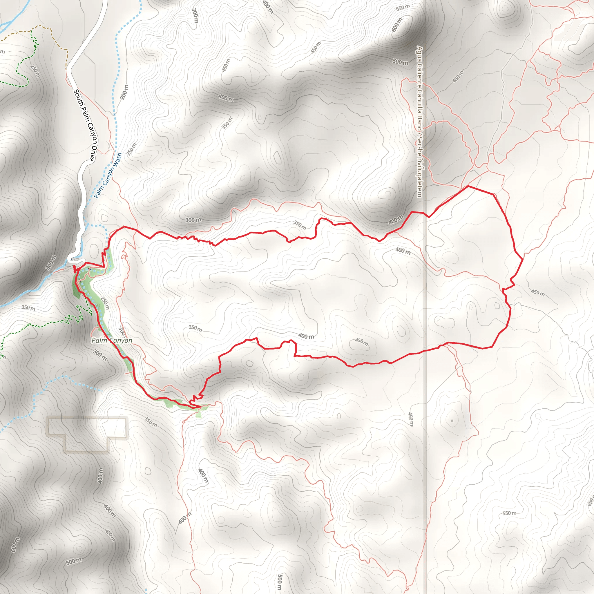 Palm Canyon - Fern Canyon - Vandeventer Loop Trail mobile static map