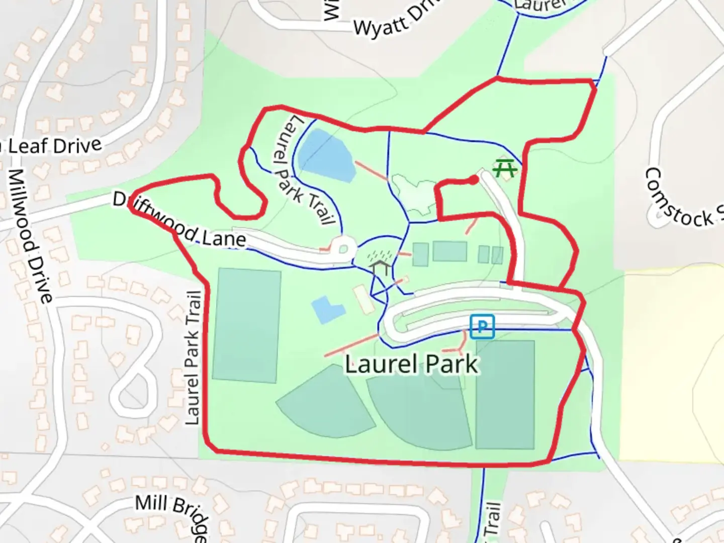 An image depicting the trail Laurel Park Loop Trail and its surrounding area.