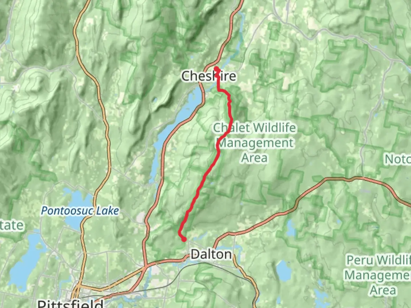 An image depicting the trail Dalton to Chestnut and its surrounding area.