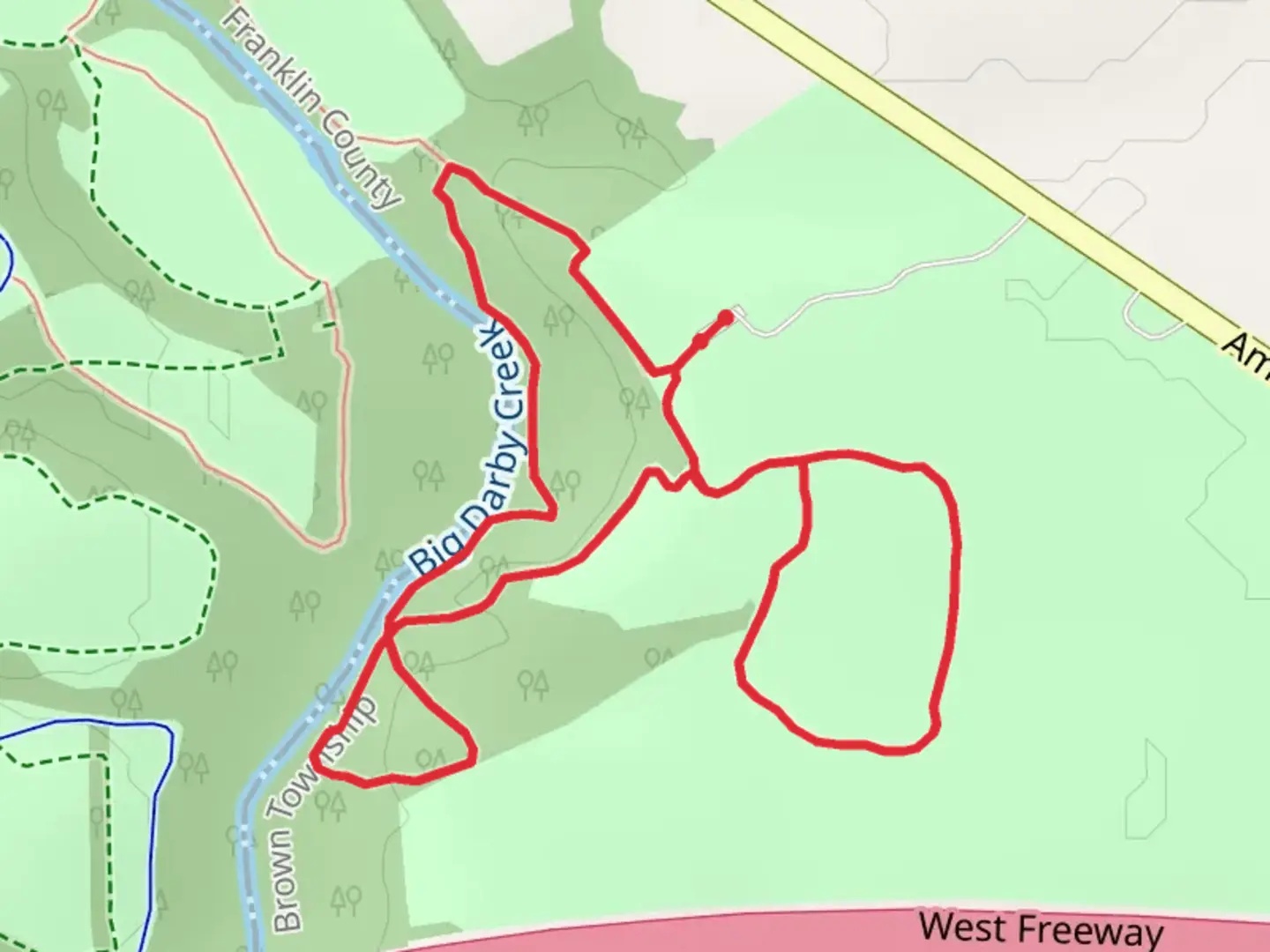 An image depicting the trail Sycamore Plains Trail and Tall Grass Trail Loop and its surrounding area.