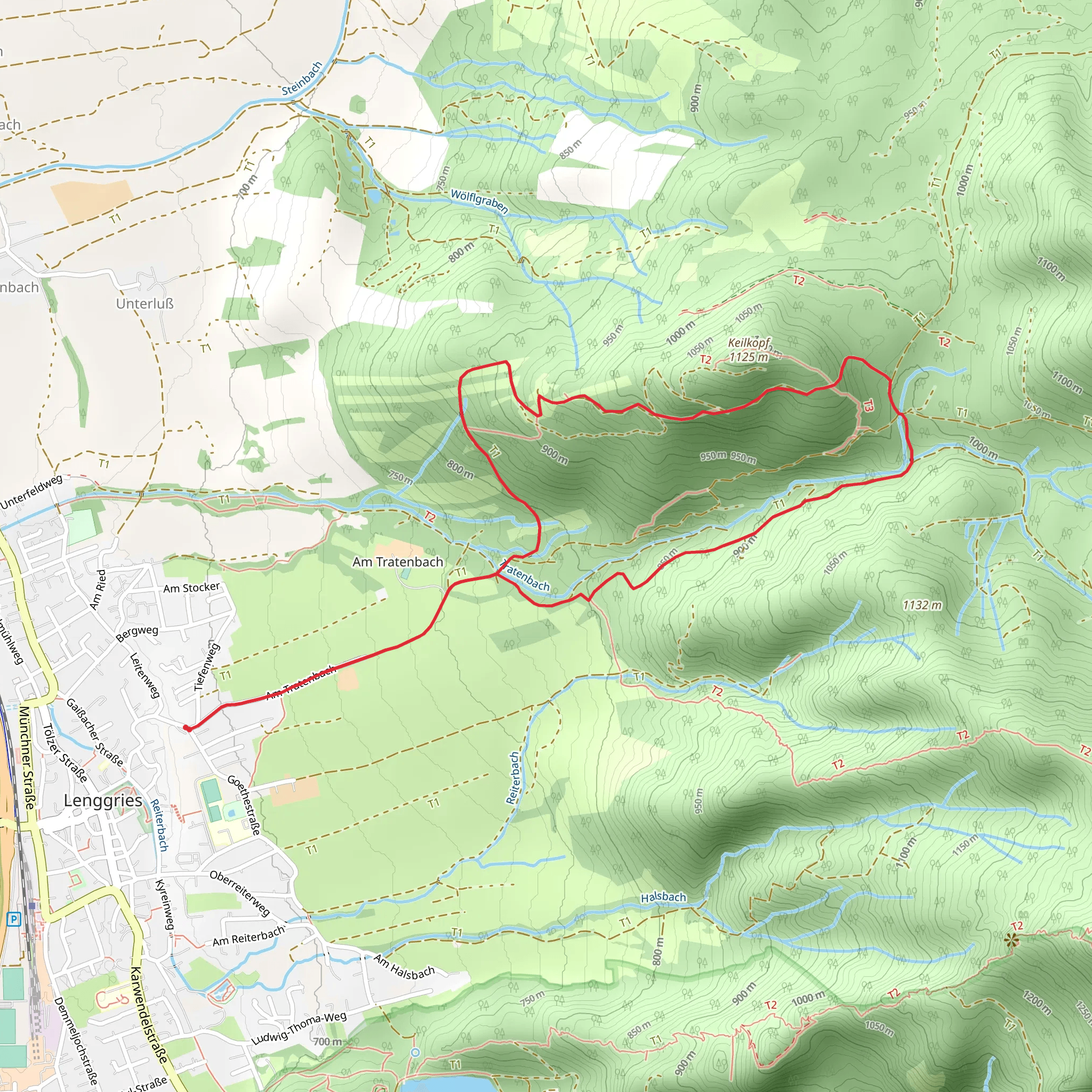 Am Tratenbach Loop mobile static map