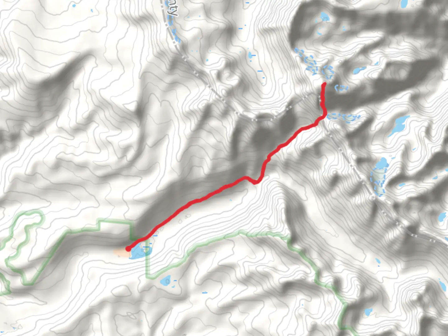 An image depicting the trail Mount Powell and Knee Knocker Saddle via Upper Piney and its surrounding area.