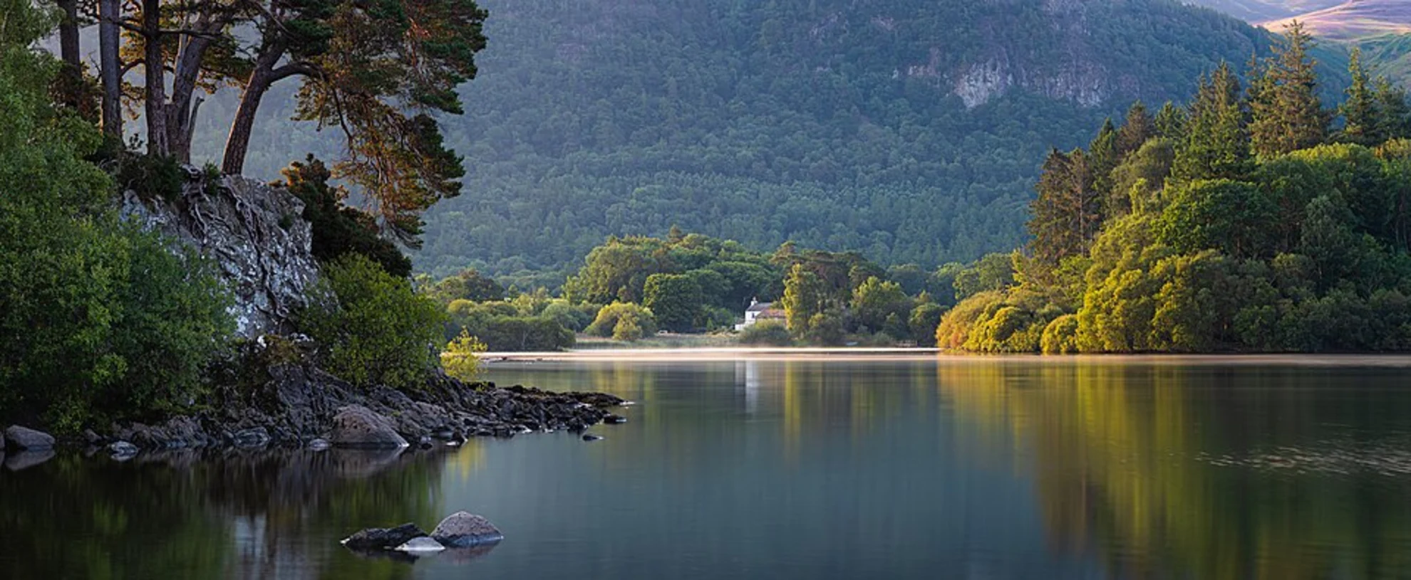 An image depicting the trail Keswick South Loop via Great Wood and Castlerigg Farm and its surrounding area.